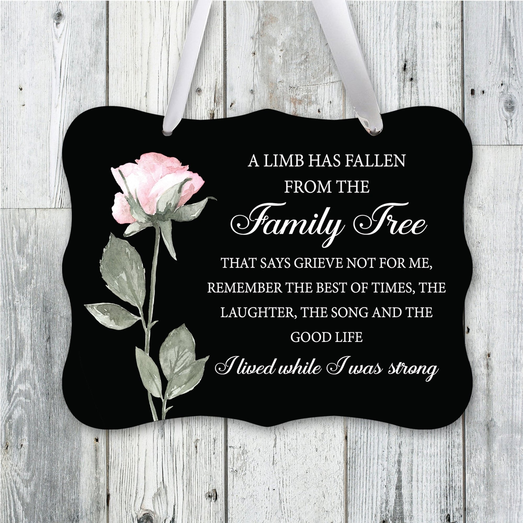 Memorial Hanging Ribbon Wall Decor for Loss of Loved One - A Limb Has Fallen - LifeSong Milestones