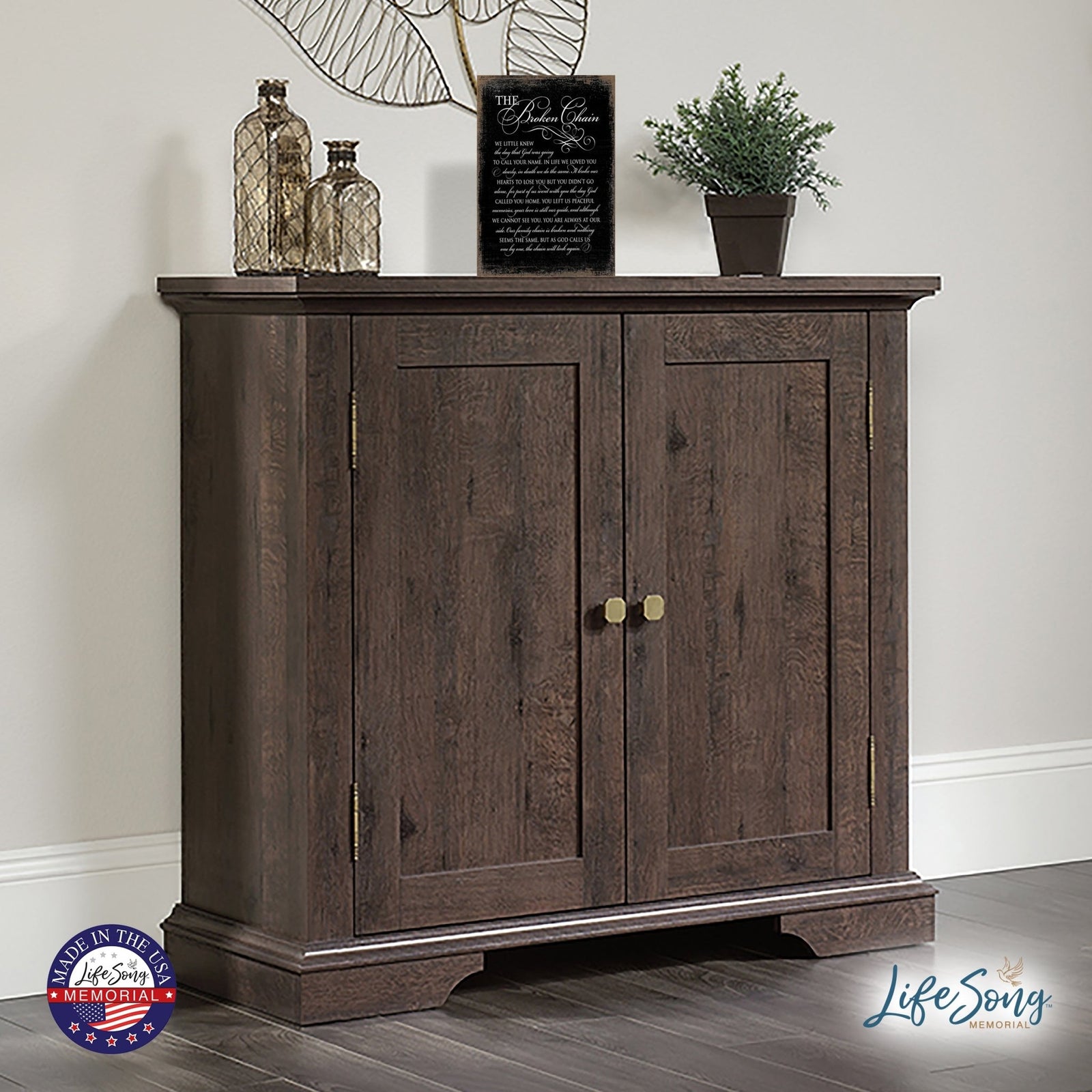 Memorial Hanging Wall Plaque - The Broken Chain - LifeSong Milestones