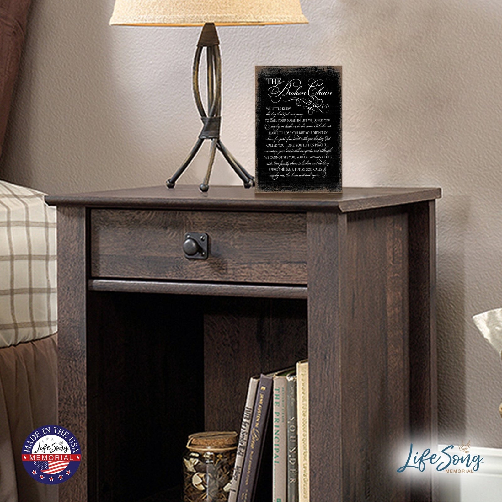 Memorial Hanging Wall Plaque - The Broken Chain - LifeSong Milestones