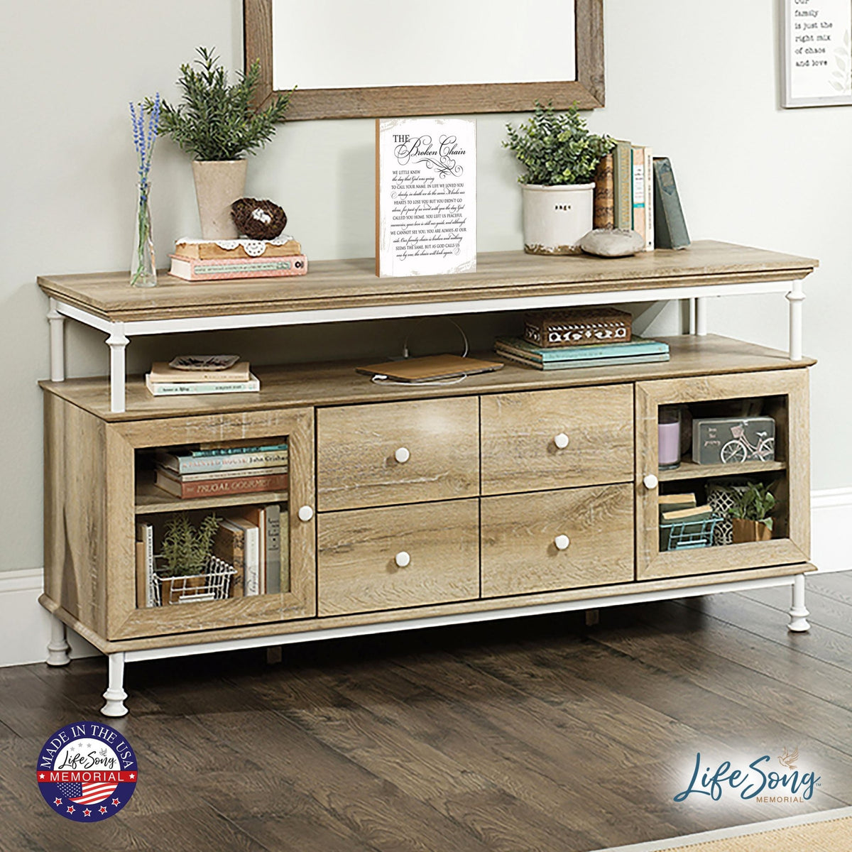 Memorial Hanging Wall Plaque - The Broken Chain - LifeSong Milestones