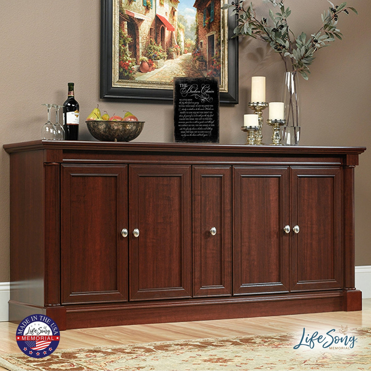 Memorial Hanging Wall Plaque - The Broken Chain - LifeSong Milestones