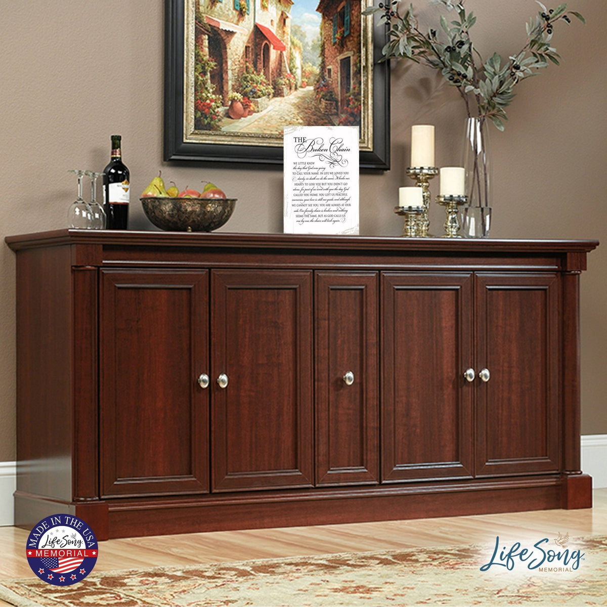 Memorial Hanging Wall Plaque - The Broken Chain - LifeSong Milestones