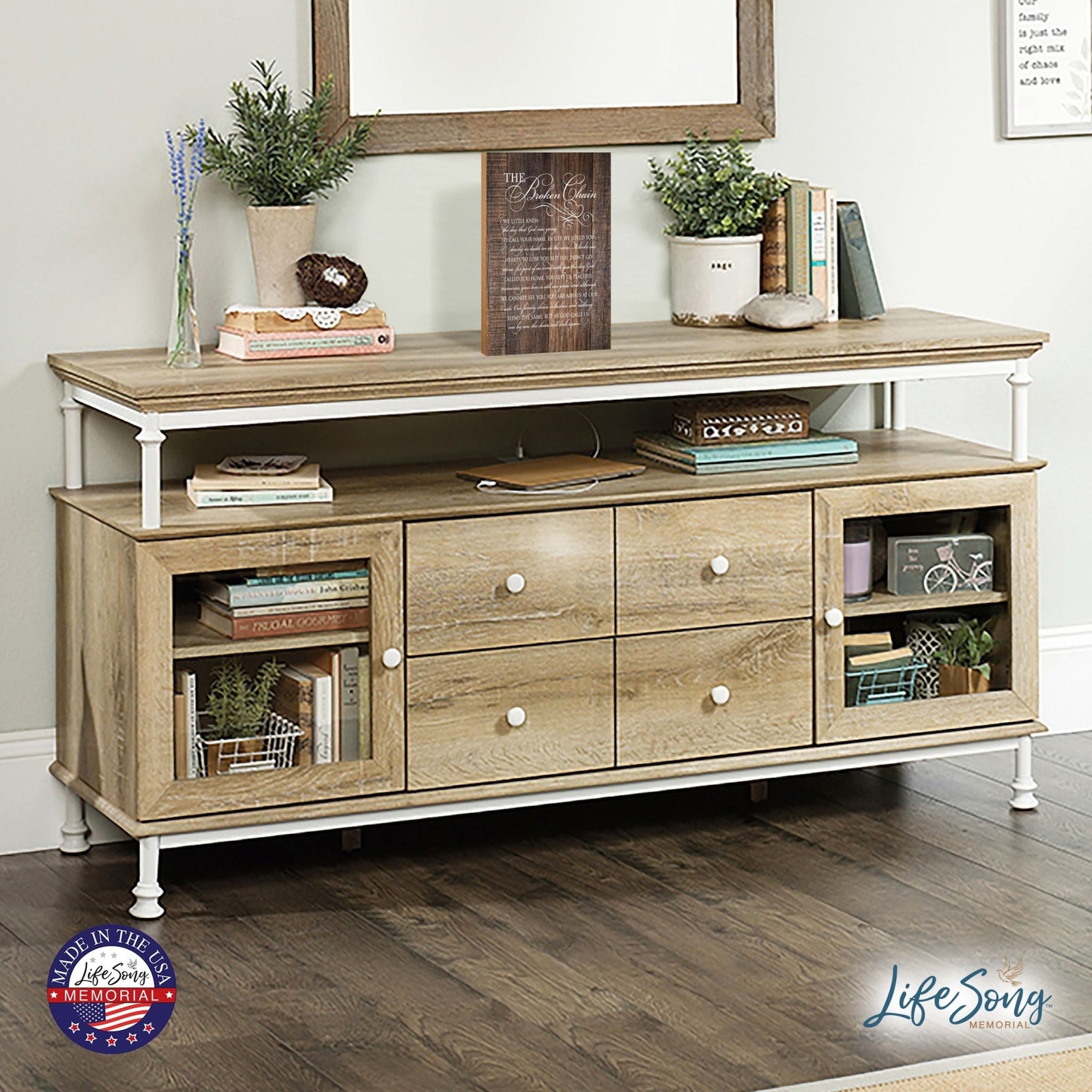 Memorial Hanging Wall Plaque - The Broken Chain - LifeSong Milestones