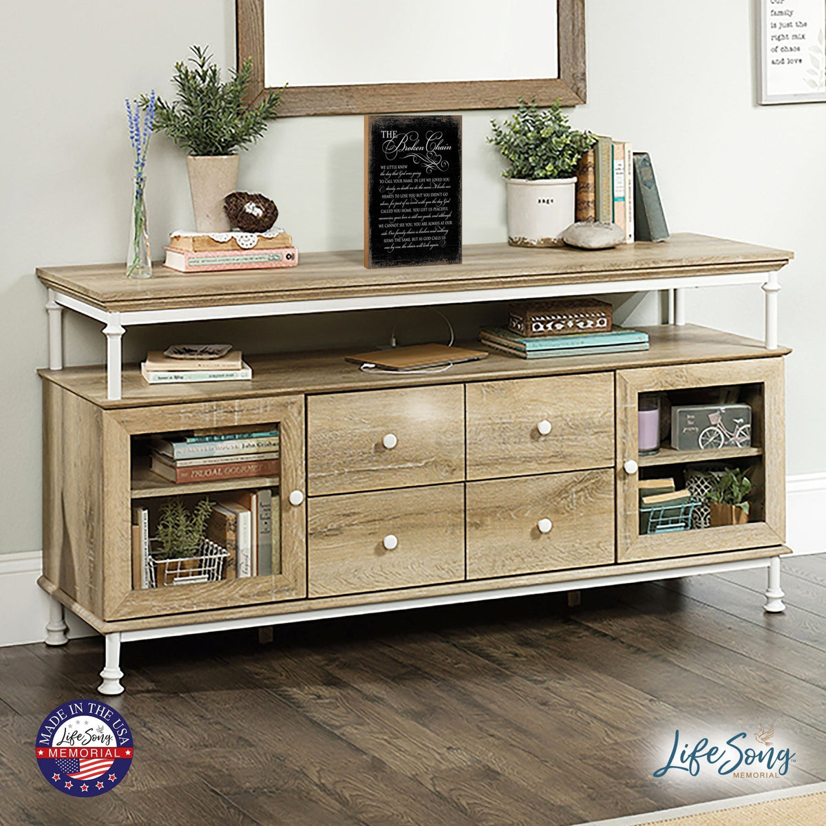 Memorial Hanging Wall Plaque - The Broken Chain - LifeSong Milestones