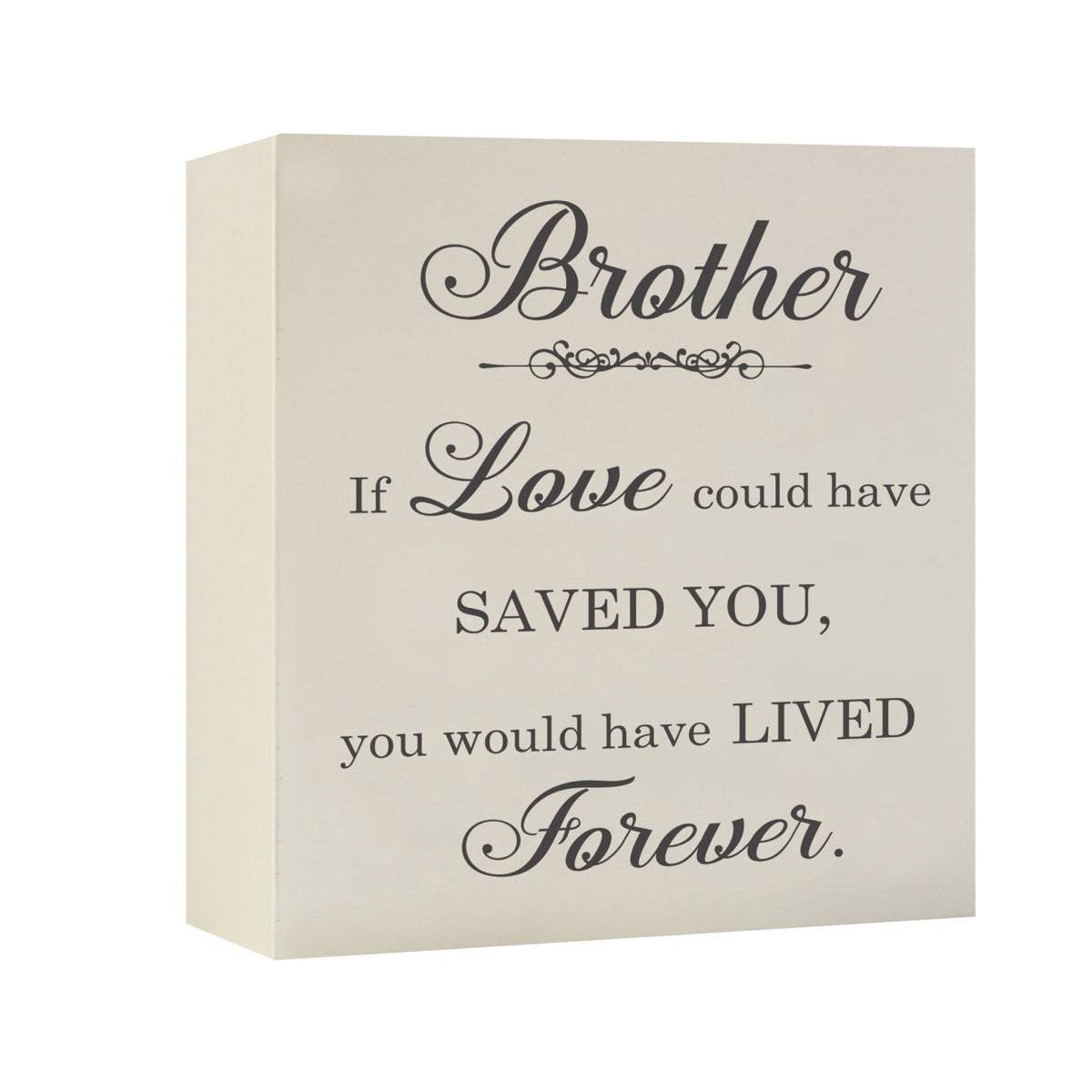 A detailed view of Lifesong Milestones Memorial Shadow Box Urn For Human Ashes, showing its refined craftsmanship and emotional message, ideal for honoring loved ones in an elegant and meaningful way