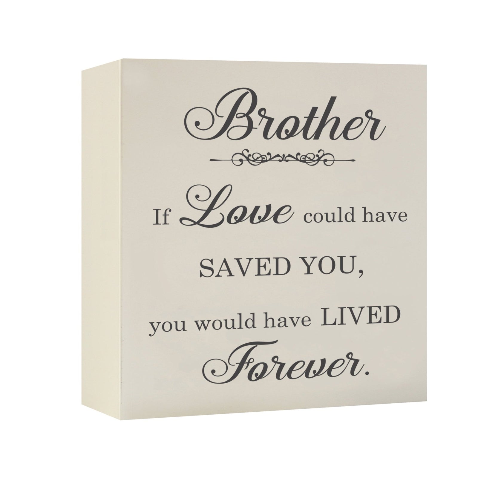 A detailed view of Lifesong Milestones Memorial Shadow Box Urn For Human Ashes, showing its refined craftsmanship and emotional message, ideal for honoring loved ones in an elegant and meaningful way