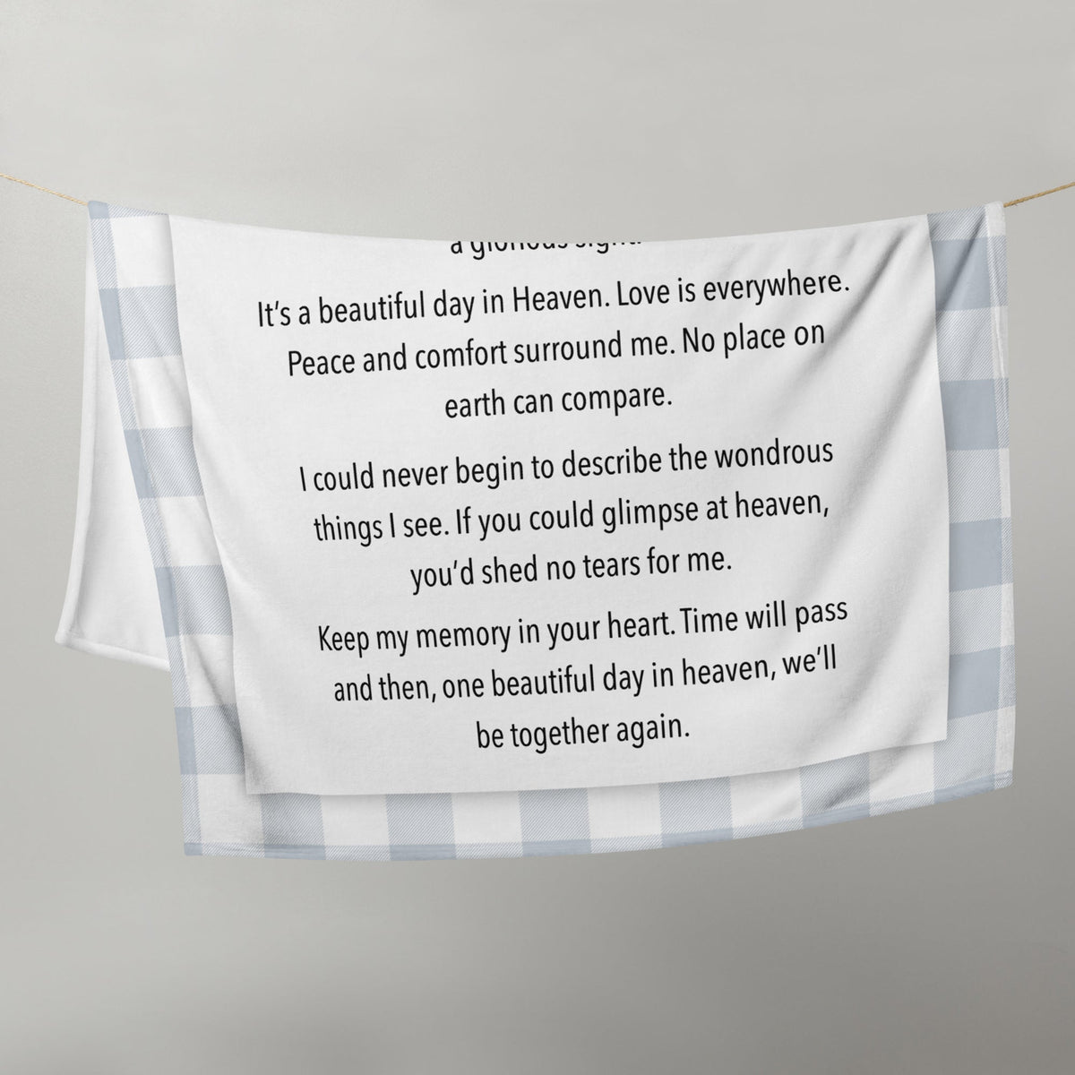 Memorial Soft and Hypoallergenic Blanket for Home – A Beautiful Day - LifeSong Milestones