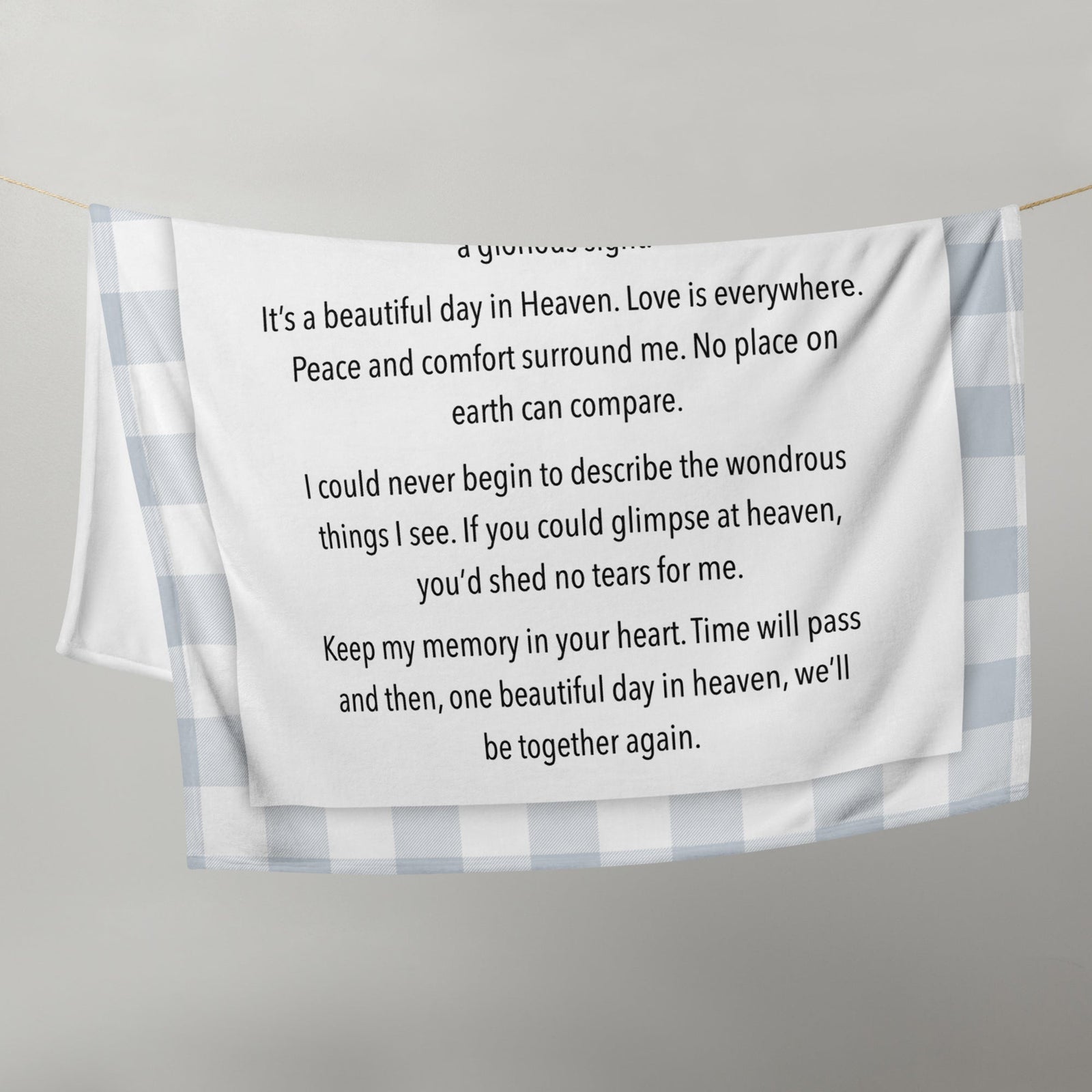Memorial Soft and Hypoallergenic Blanket for Home – A Beautiful Day - LifeSong Milestones