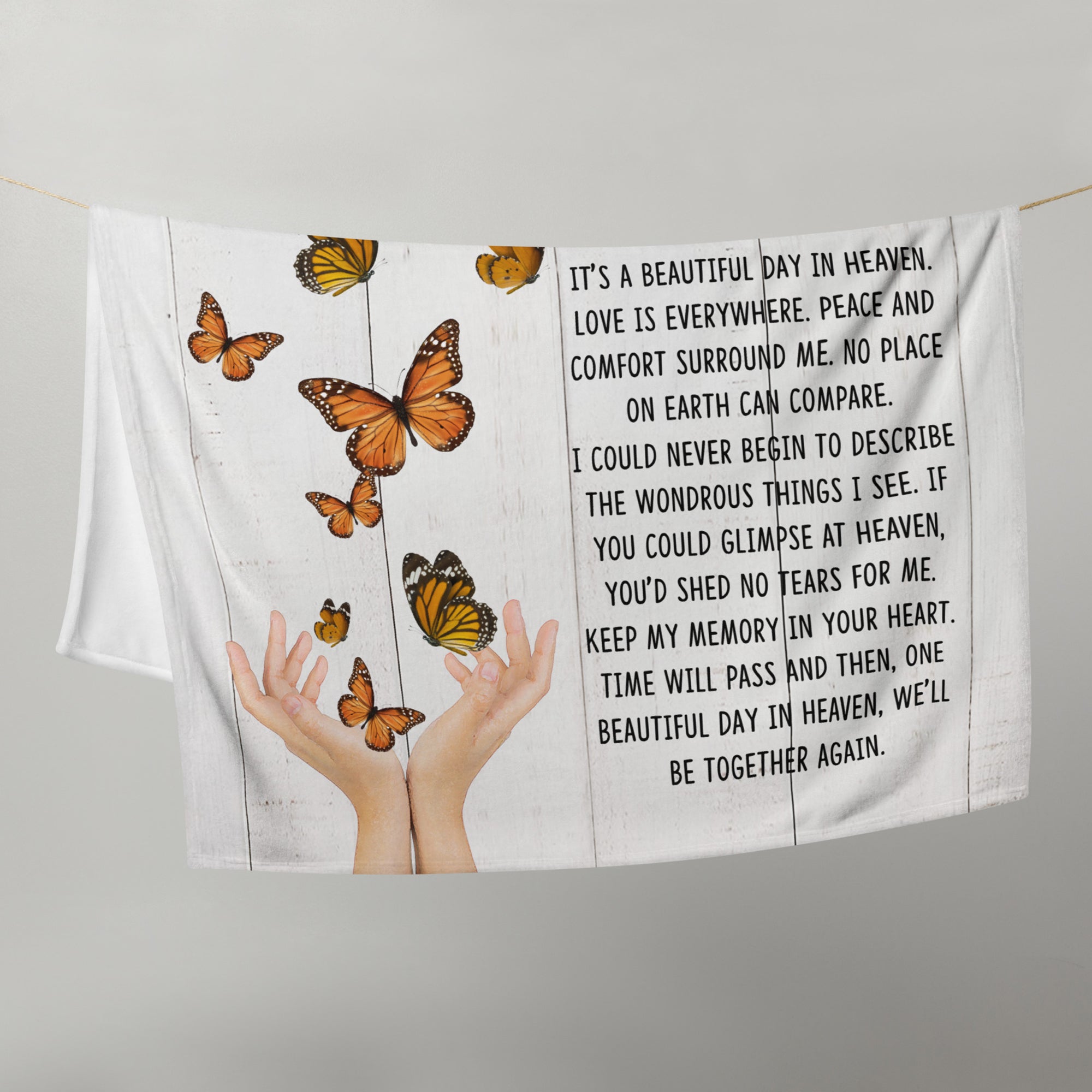 Memorial Soft and Hypoallergenic Blanket for Home – A Beautiful Day - LifeSong Milestones