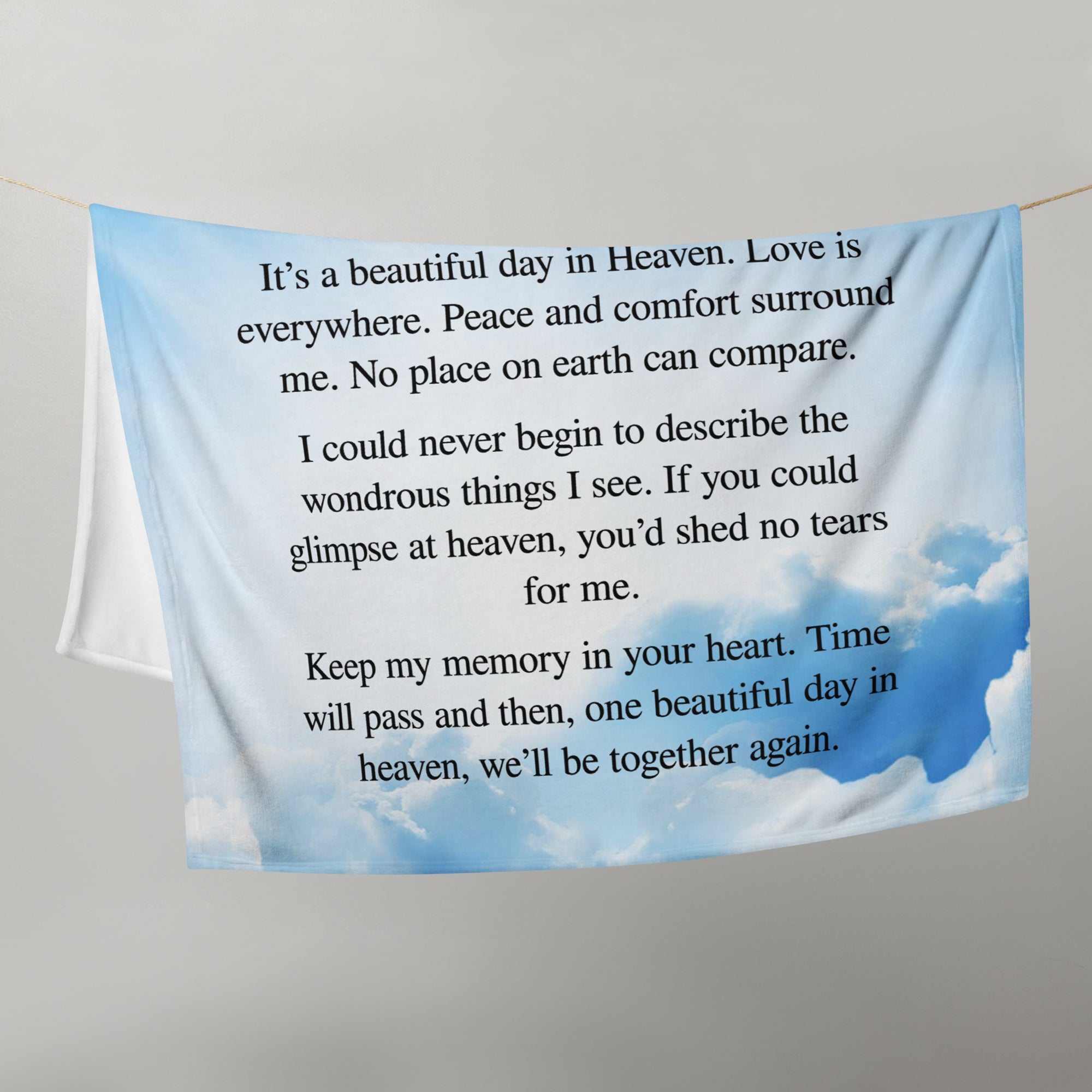 Memorial Soft and Hypoallergenic Blanket for Home – A Beautiful Day - LifeSong Milestones