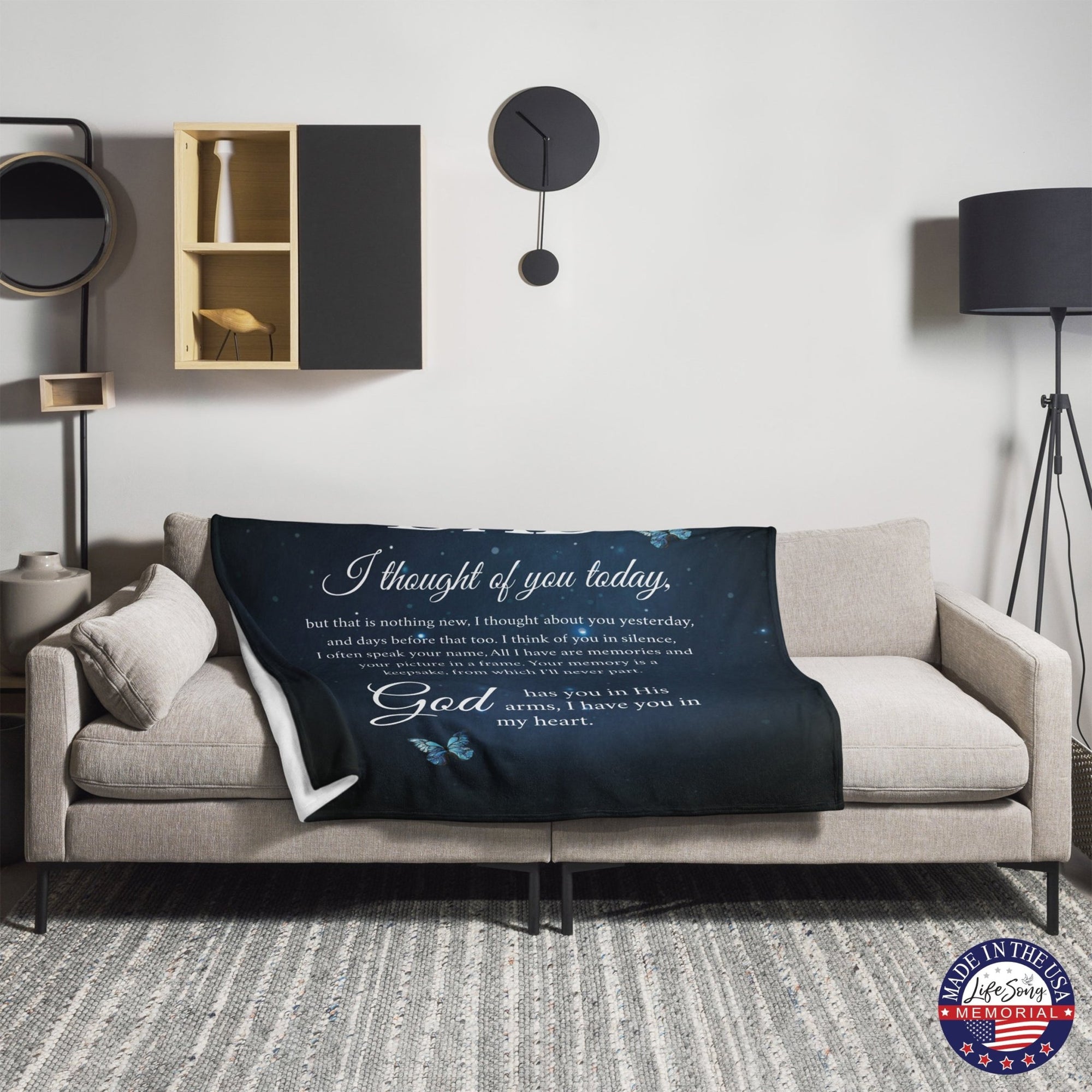 Memorial Soft Throw Blankets for Home Décor - LifeSong Milestones