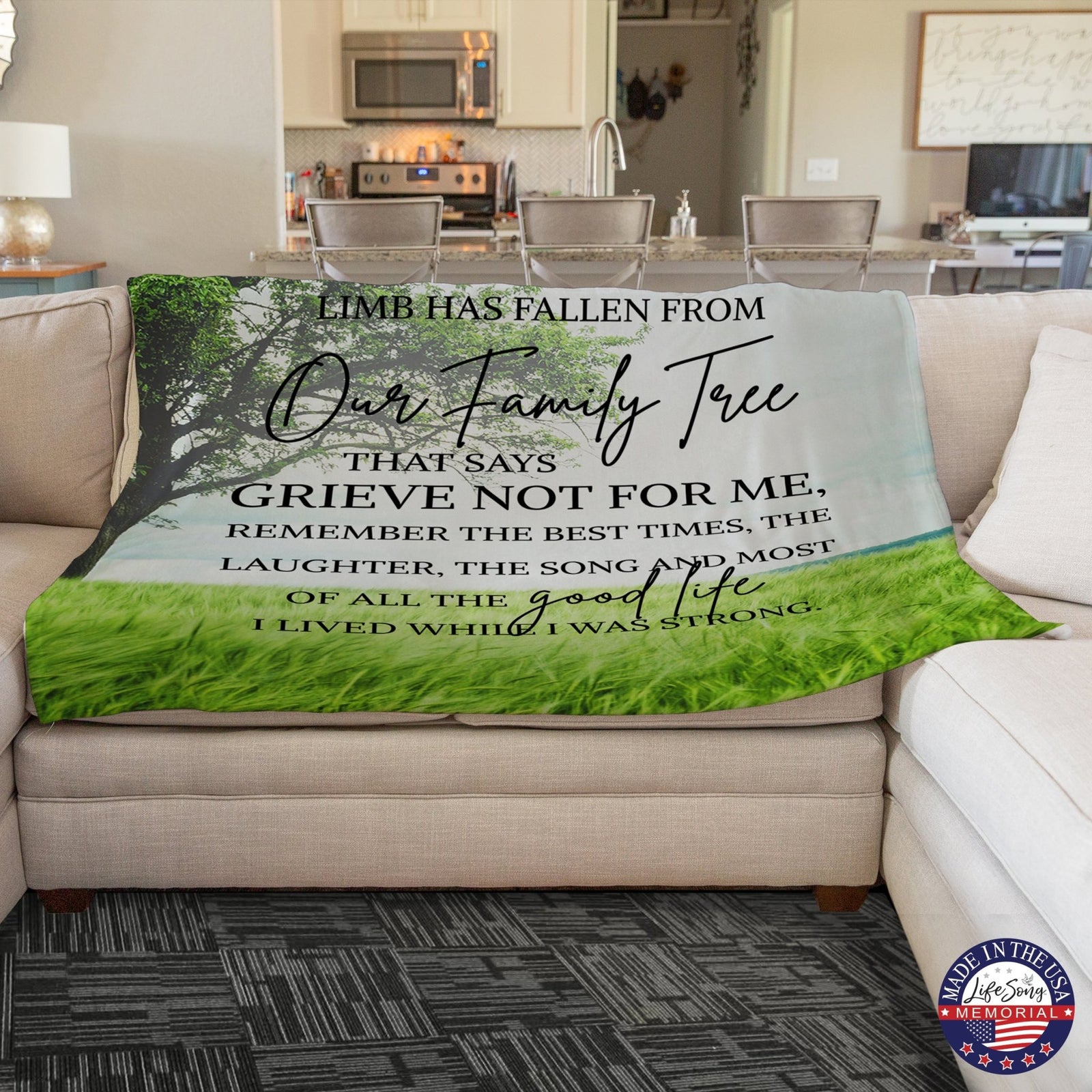 Memorial Soft Throw Blankets for Home Décor - LifeSong Milestones