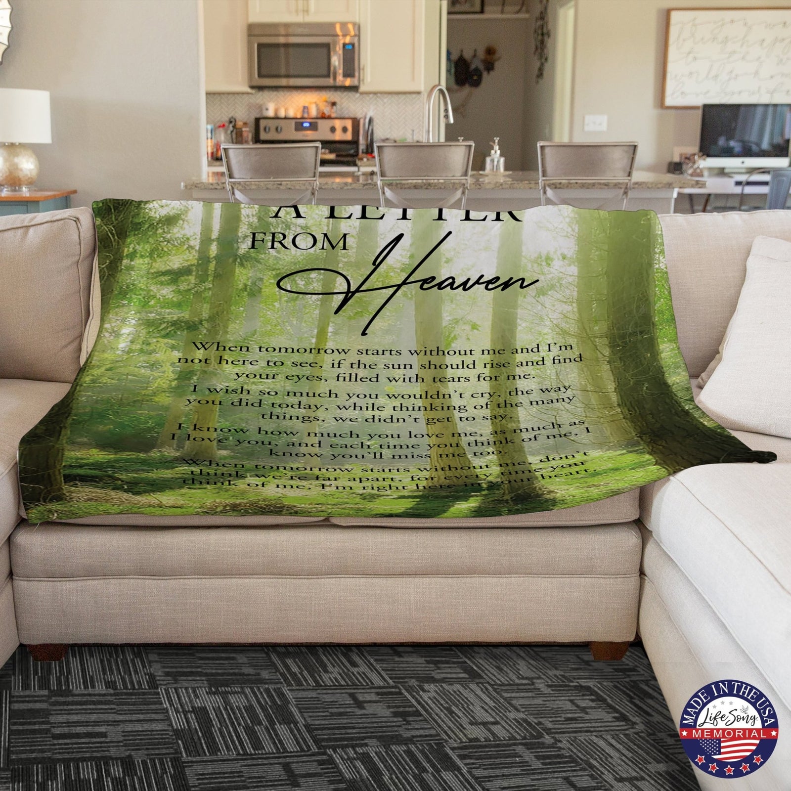 Memorial Soft Throw Blankets for Home Décor - LifeSong Milestones