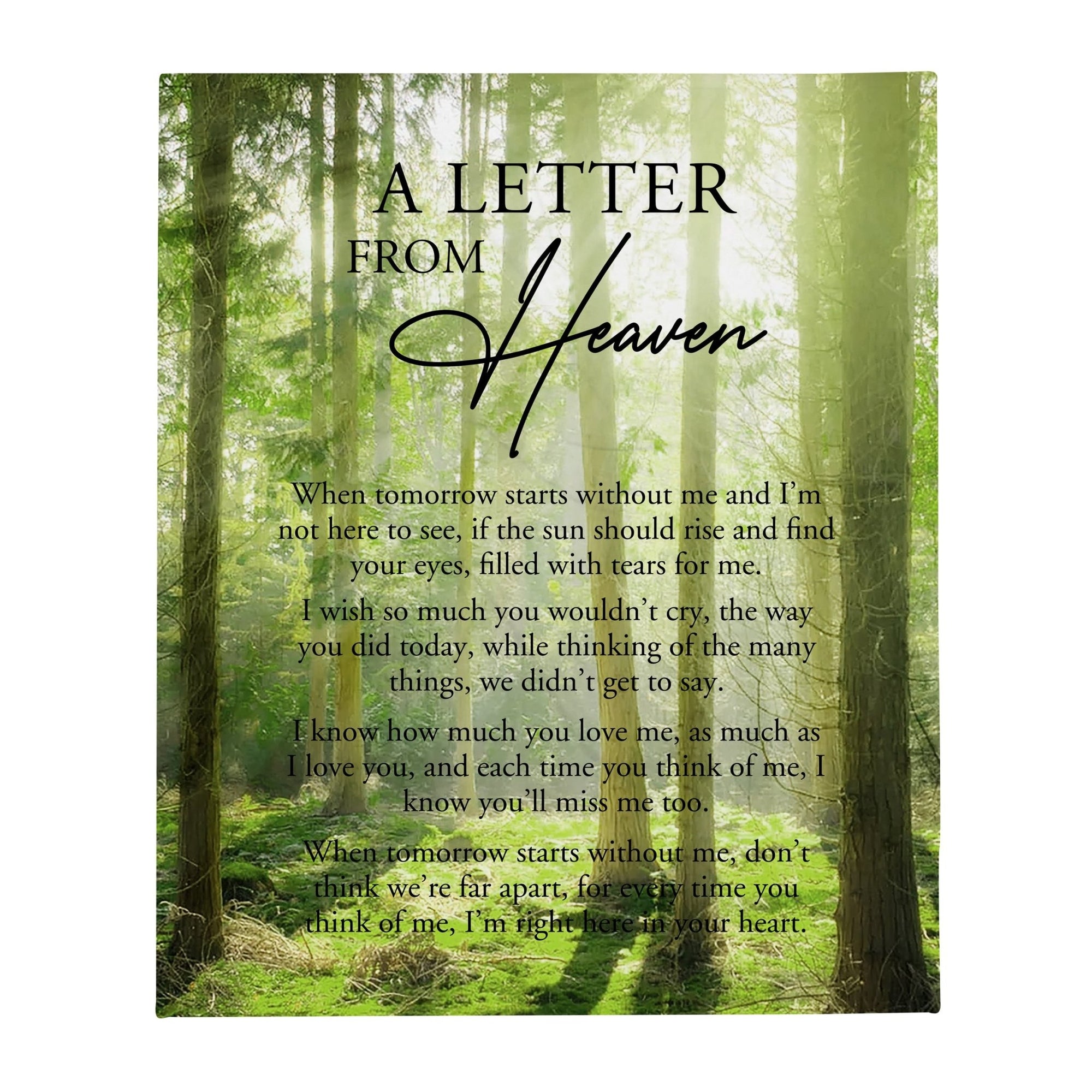 Memorial Soft Throw Blankets for Home Décor - LifeSong Milestones