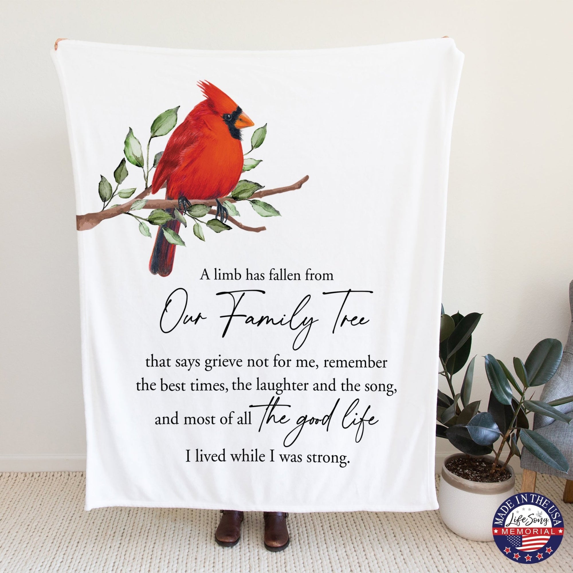 Memorial Soft Throw Blankets for Home Décor - LifeSong Milestones