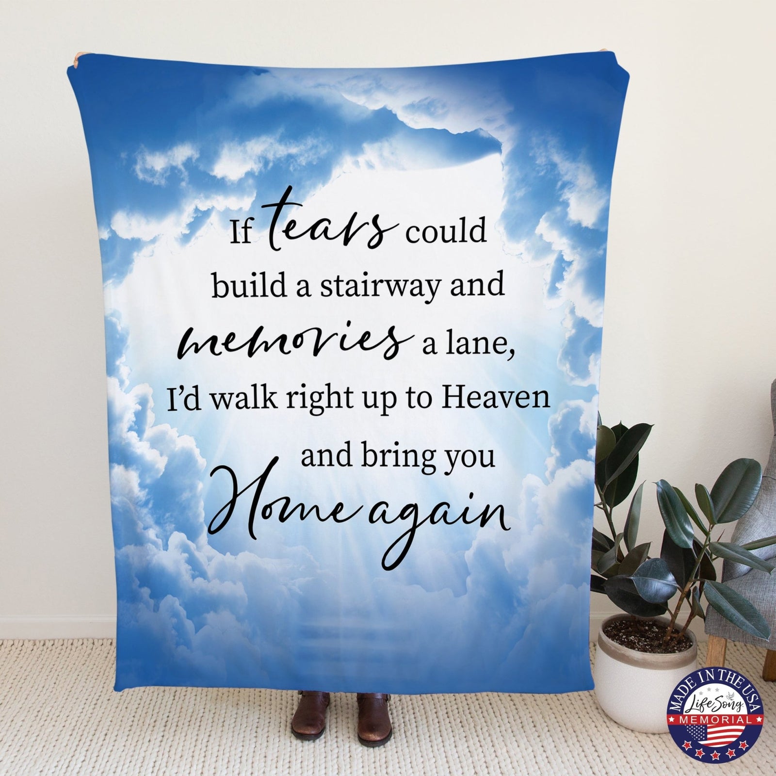 Memorial Soft Throw Blankets for Home Décor - LifeSong Milestones