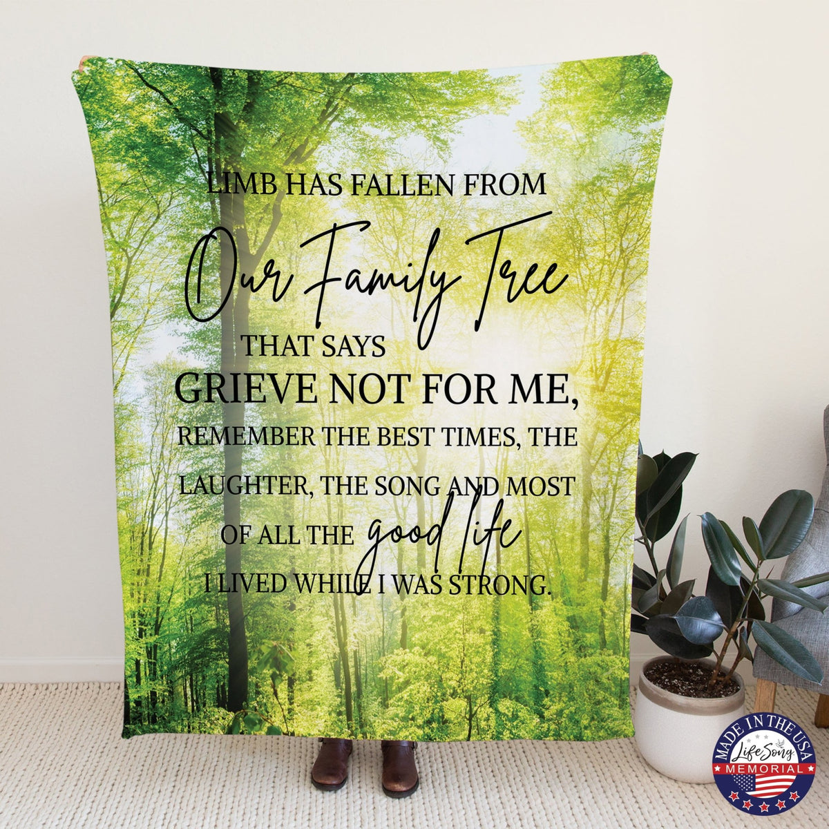 Memorial Soft Throw Blankets for Home Décor - LifeSong Milestones