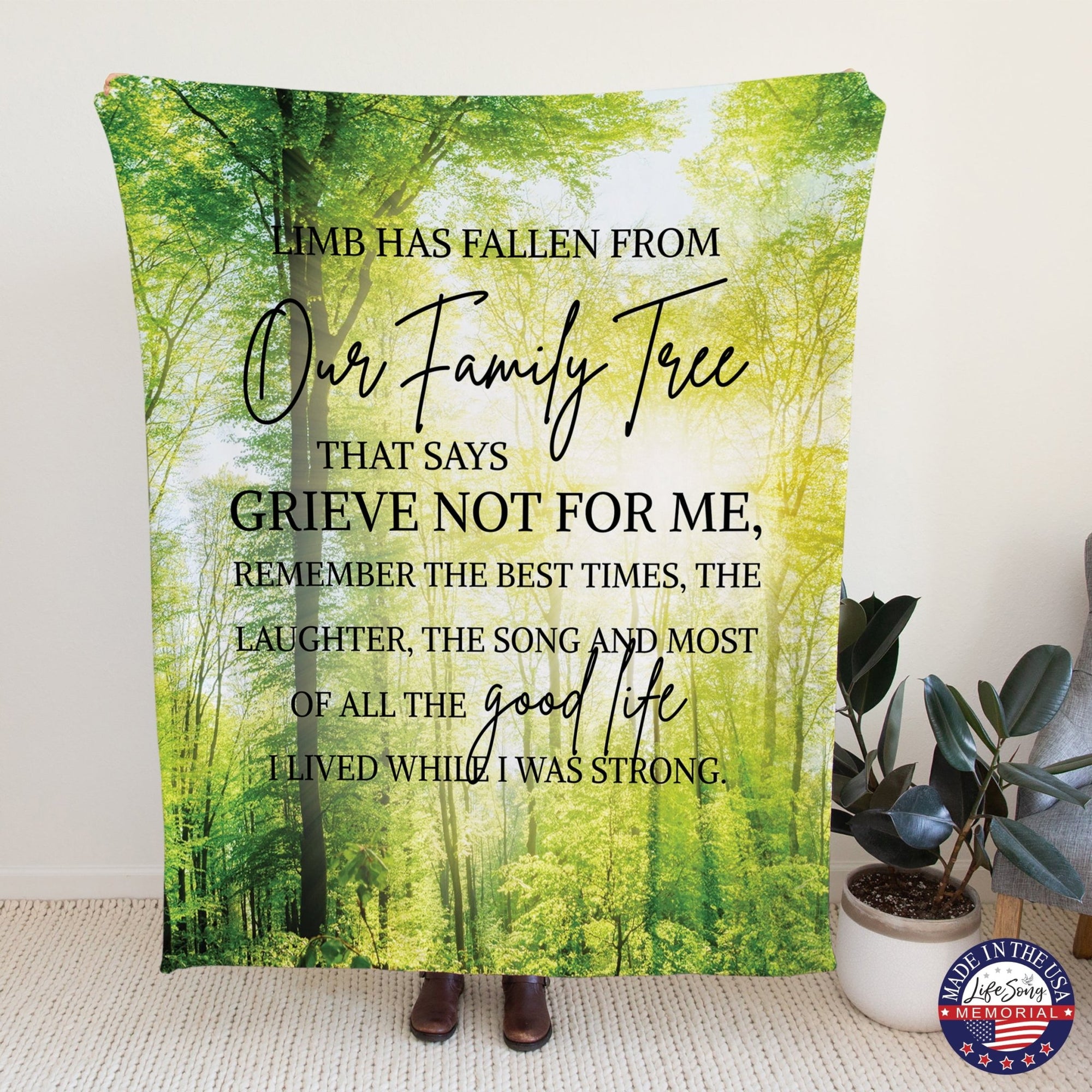 Memorial Soft Throw Blankets for Home Décor - LifeSong Milestones