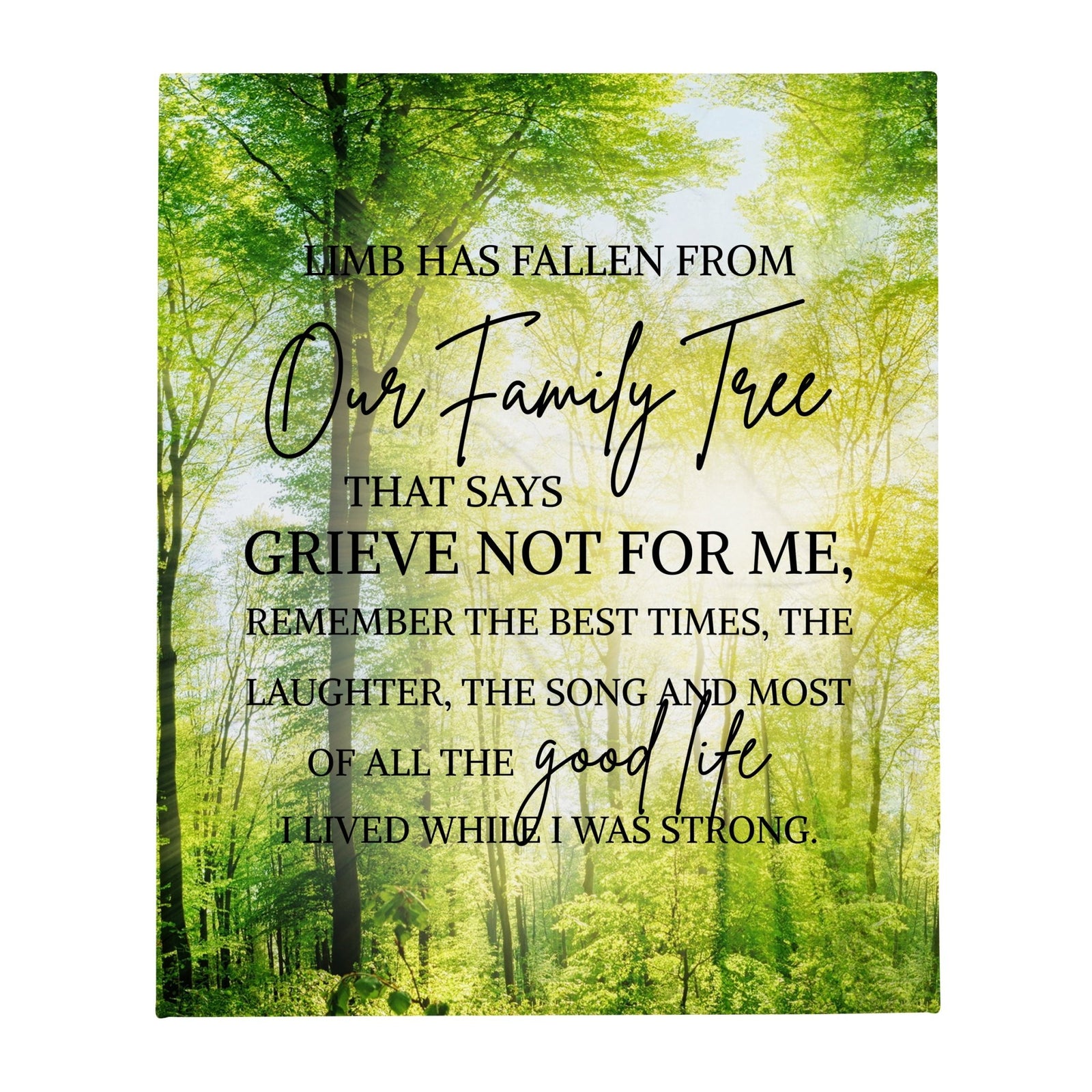 Memorial Soft Throw Blankets for Home Décor - LifeSong Milestones