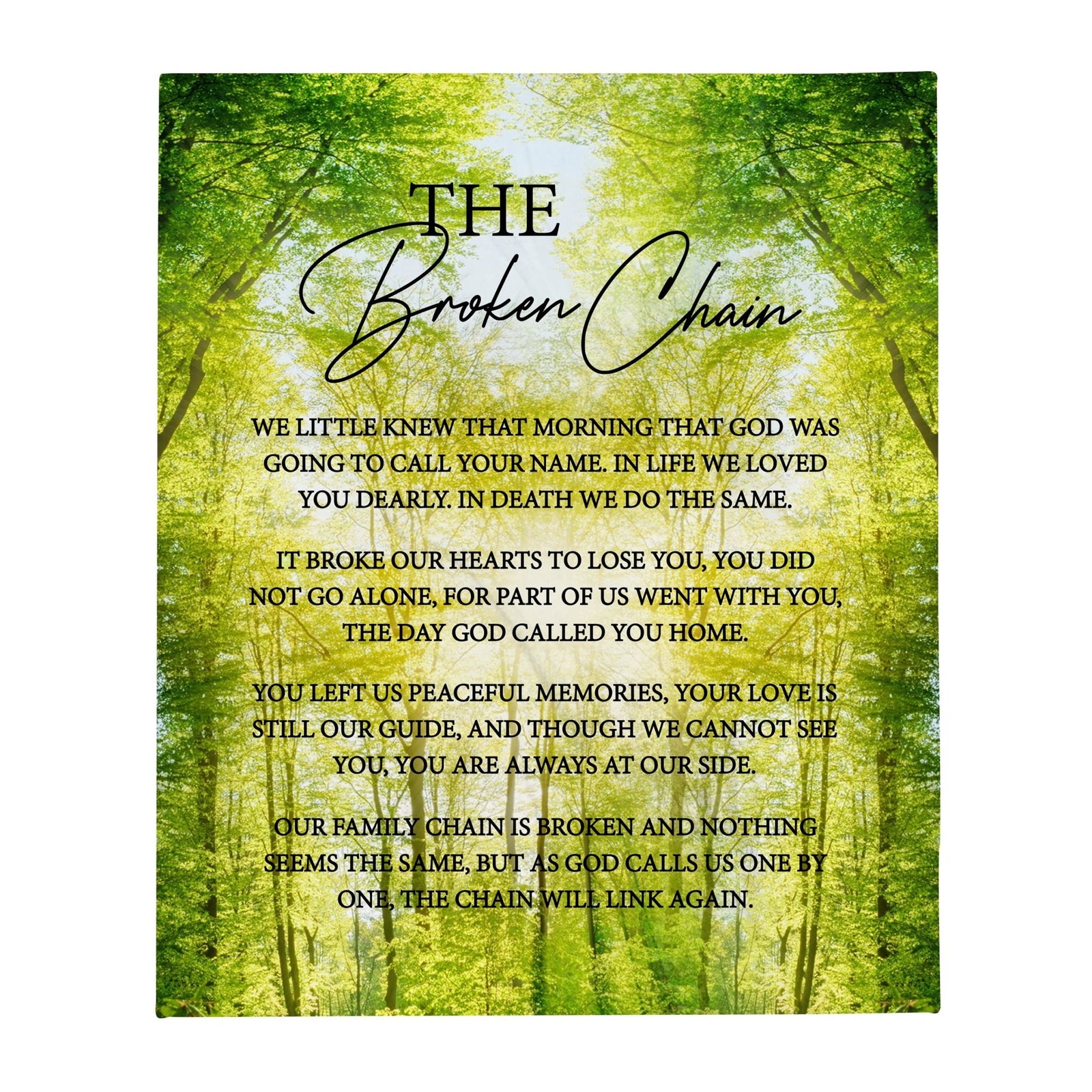 Memorial Soft Throw Blankets for Home Décor - LifeSong Milestones