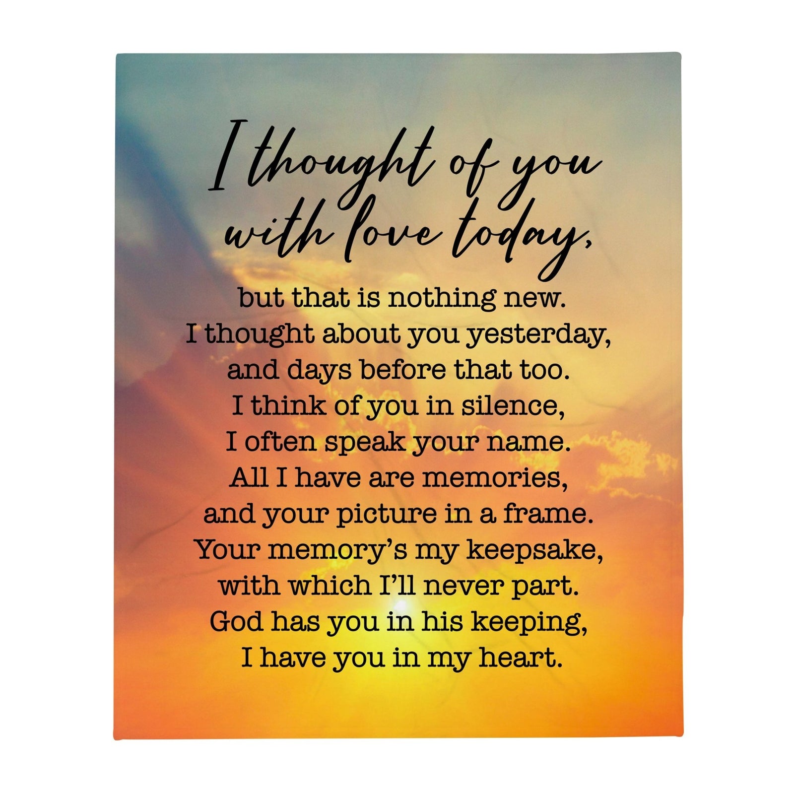 Memorial Soft Throw Blankets for Home Décor - LifeSong Milestones