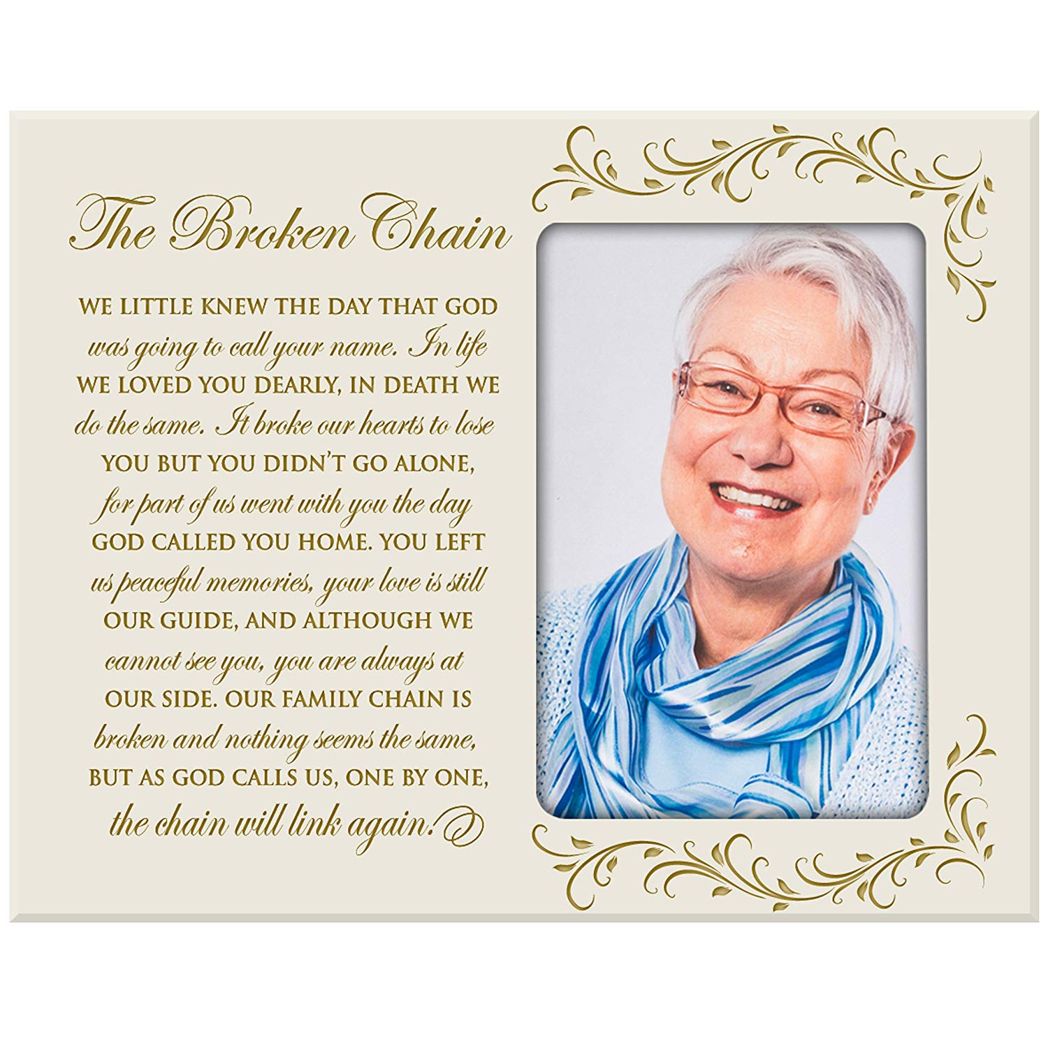Memorial Sympathy Gift Ideas Photo Frame - The Broken Chain - LifeSong Milestones