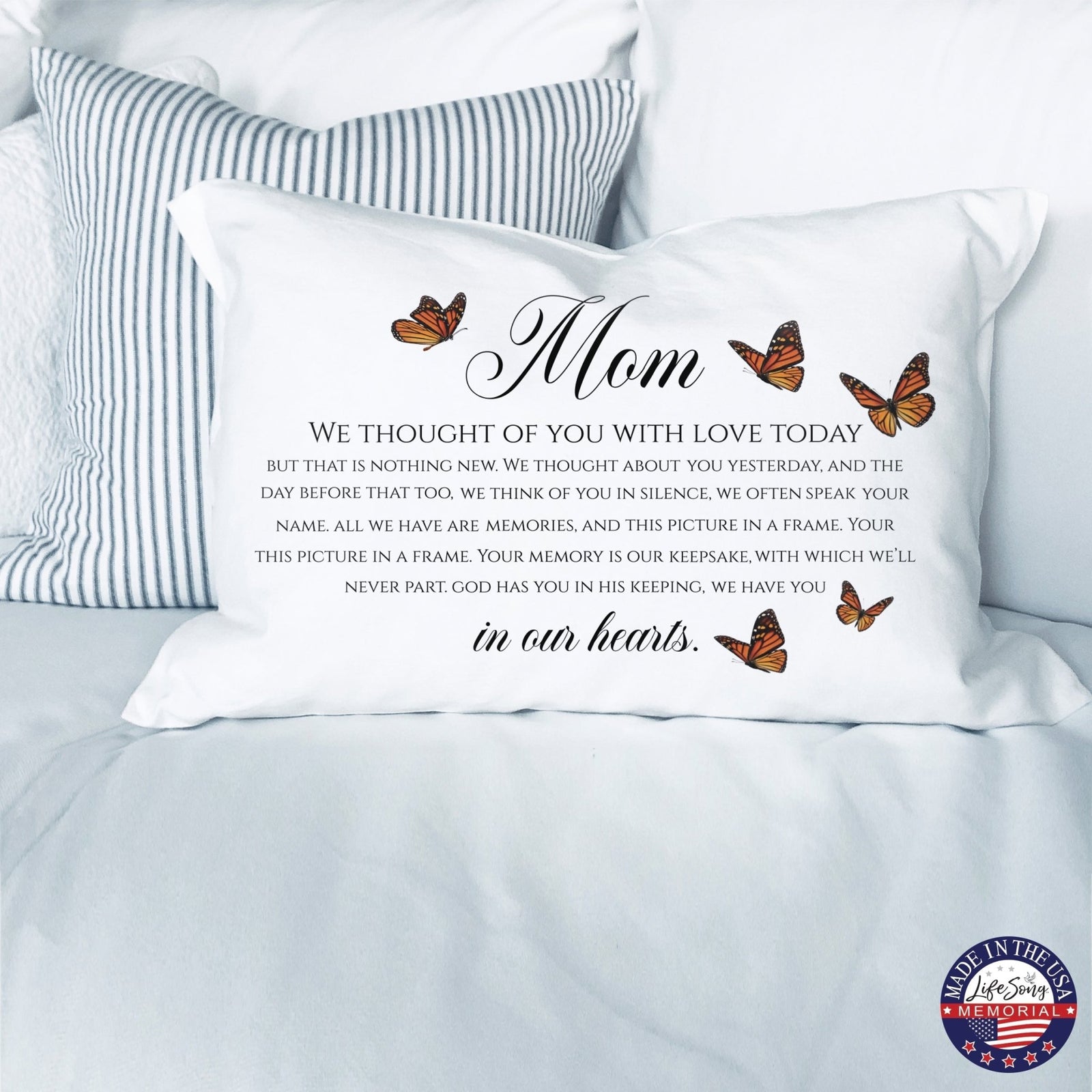 Memorial Sympathy Throw Pillow for Home Décor - LifeSong Milestones