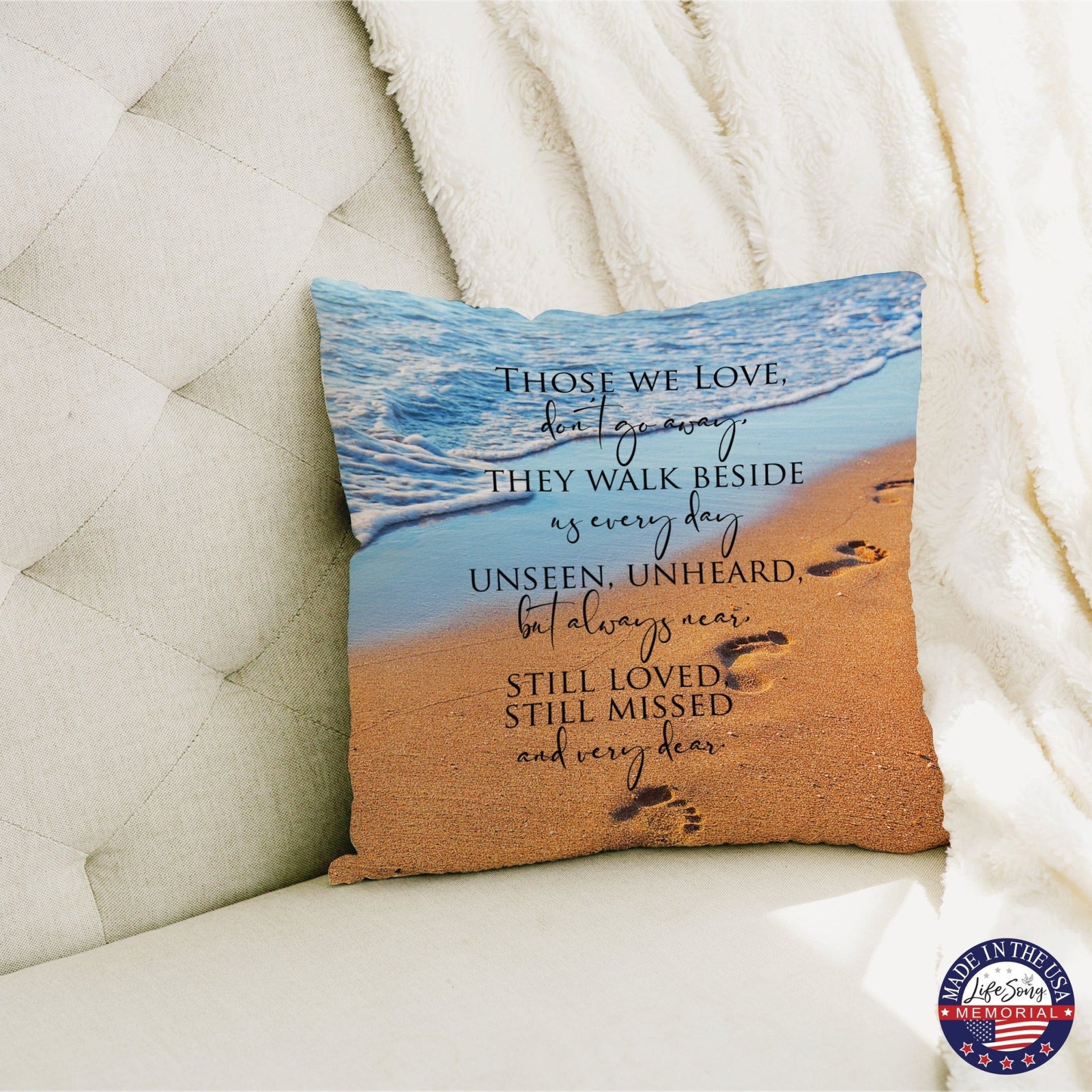 Memorial Sympathy Throw Pillow for Home Décor - LifeSong Milestones