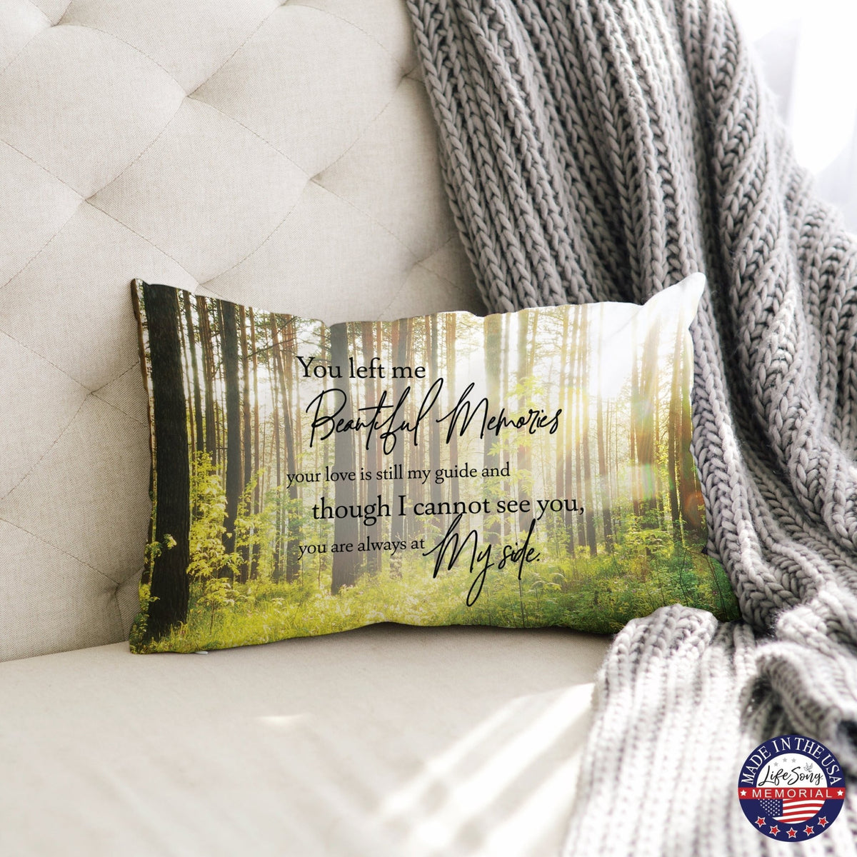Memorial Sympathy Throw Pillow for Home Décor - LifeSong Milestones