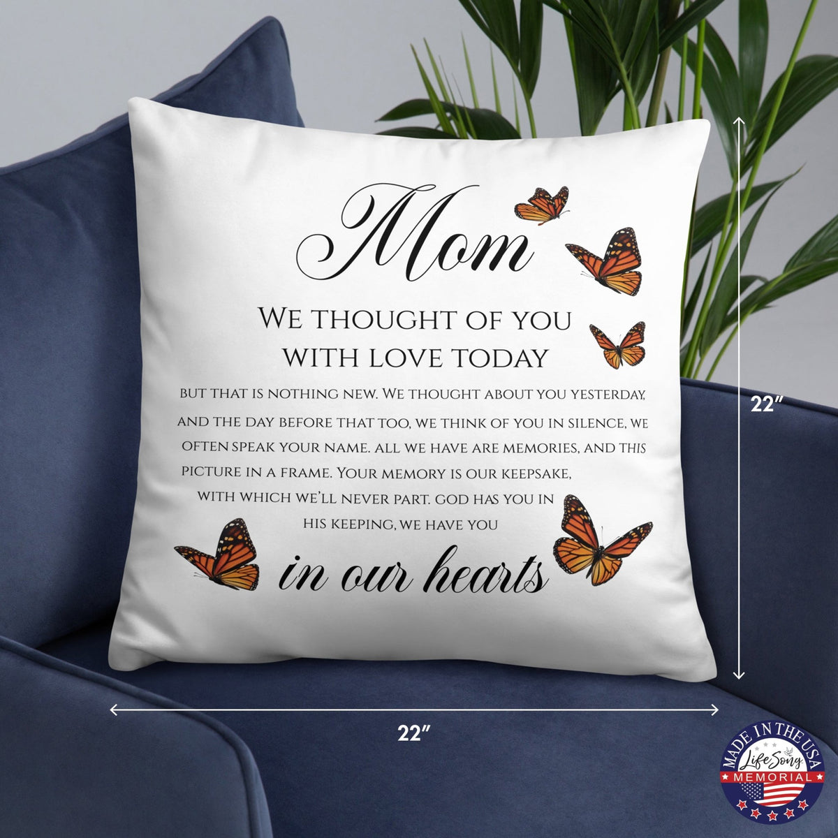 Memorial Sympathy Throw Pillow for Home Décor - LifeSong Milestones