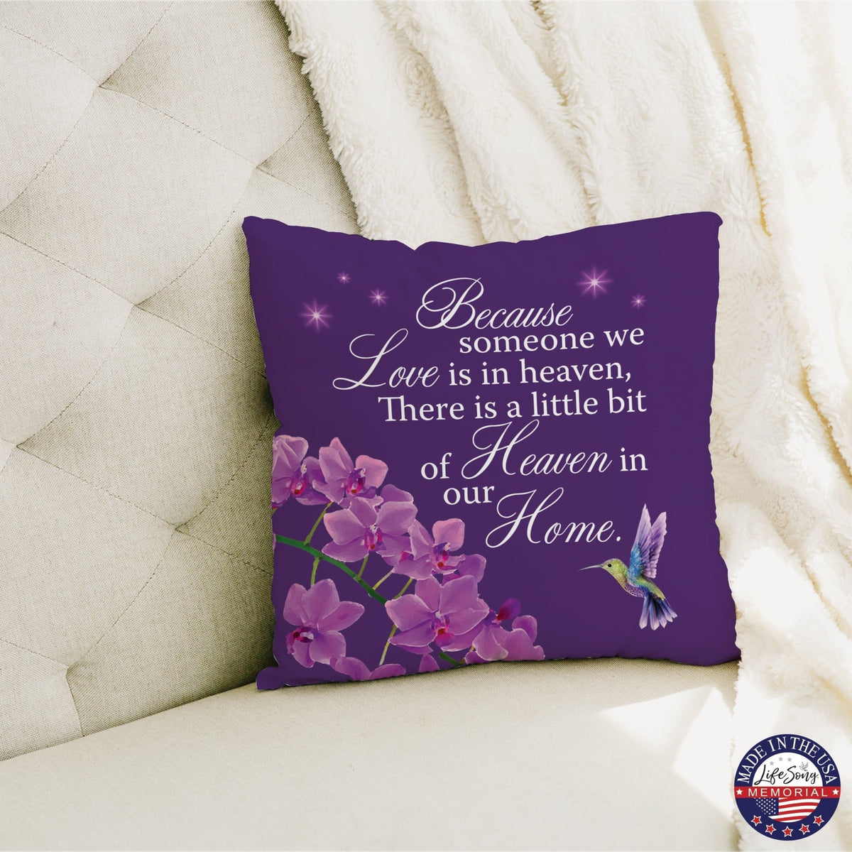 Memorial Sympathy Throw Pillow for Home Décor - LifeSong Milestones