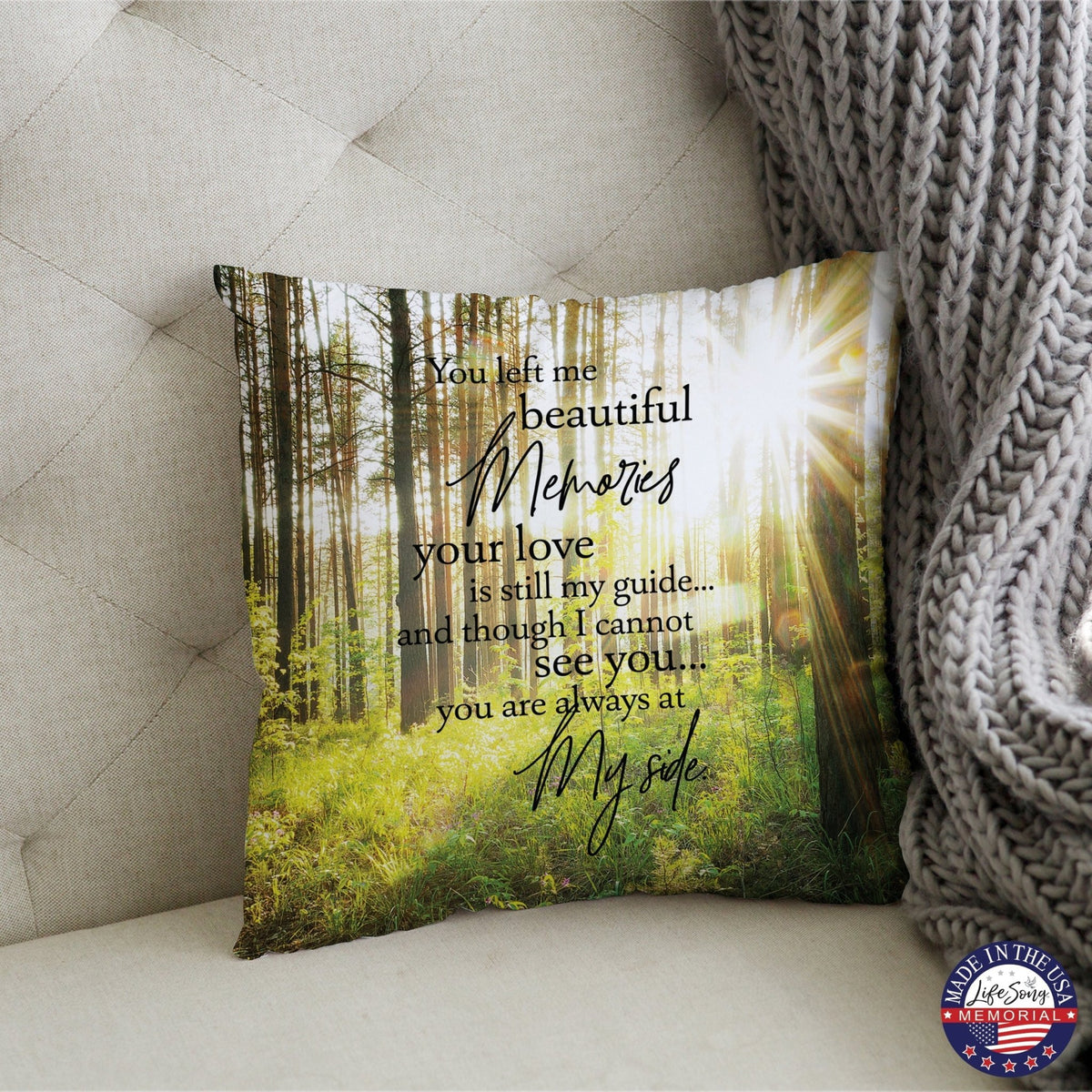 Memorial Sympathy Throw Pillow for Home Décor - LifeSong Milestones