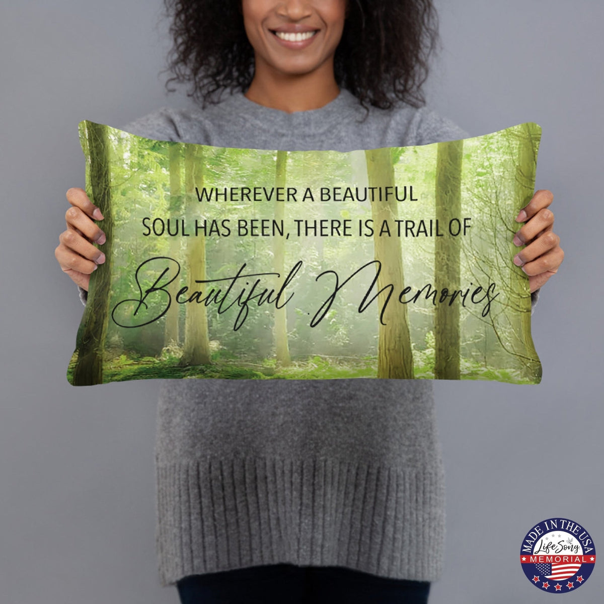 Memorial Sympathy Throw Pillow for Home Décor - LifeSong Milestones