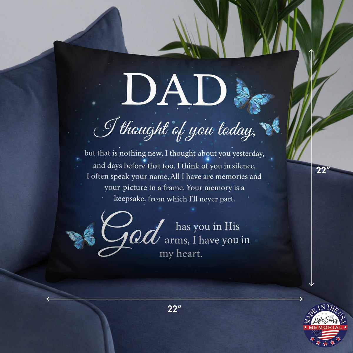 Memorial Sympathy Throw Pillow for Home Décor - LifeSong Milestones
