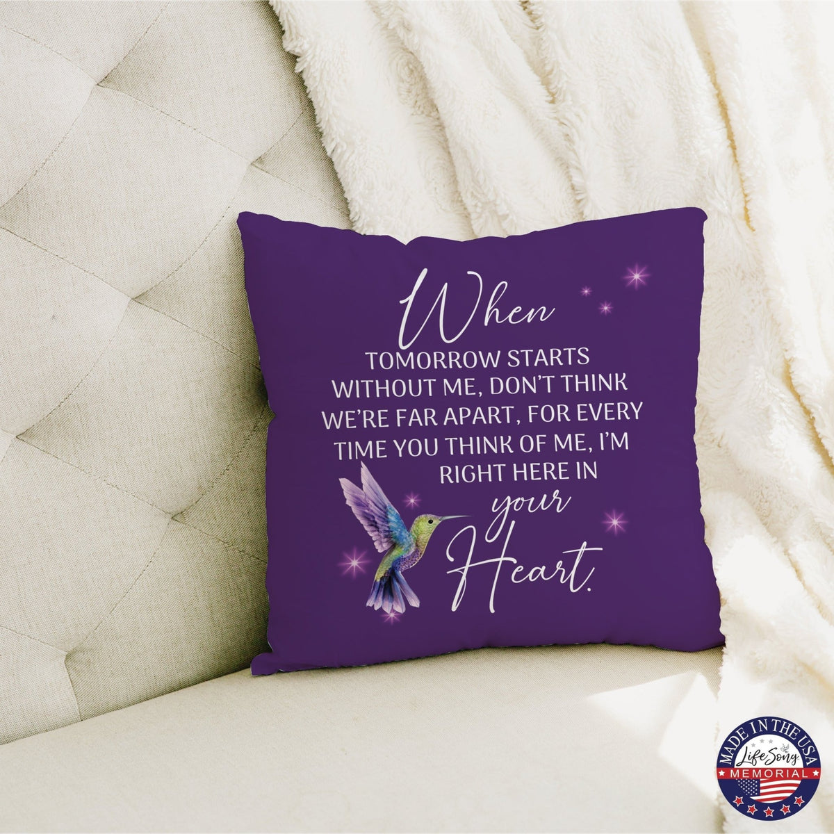 Memorial Sympathy Throw Pillow for Home Décor - LifeSong Milestones