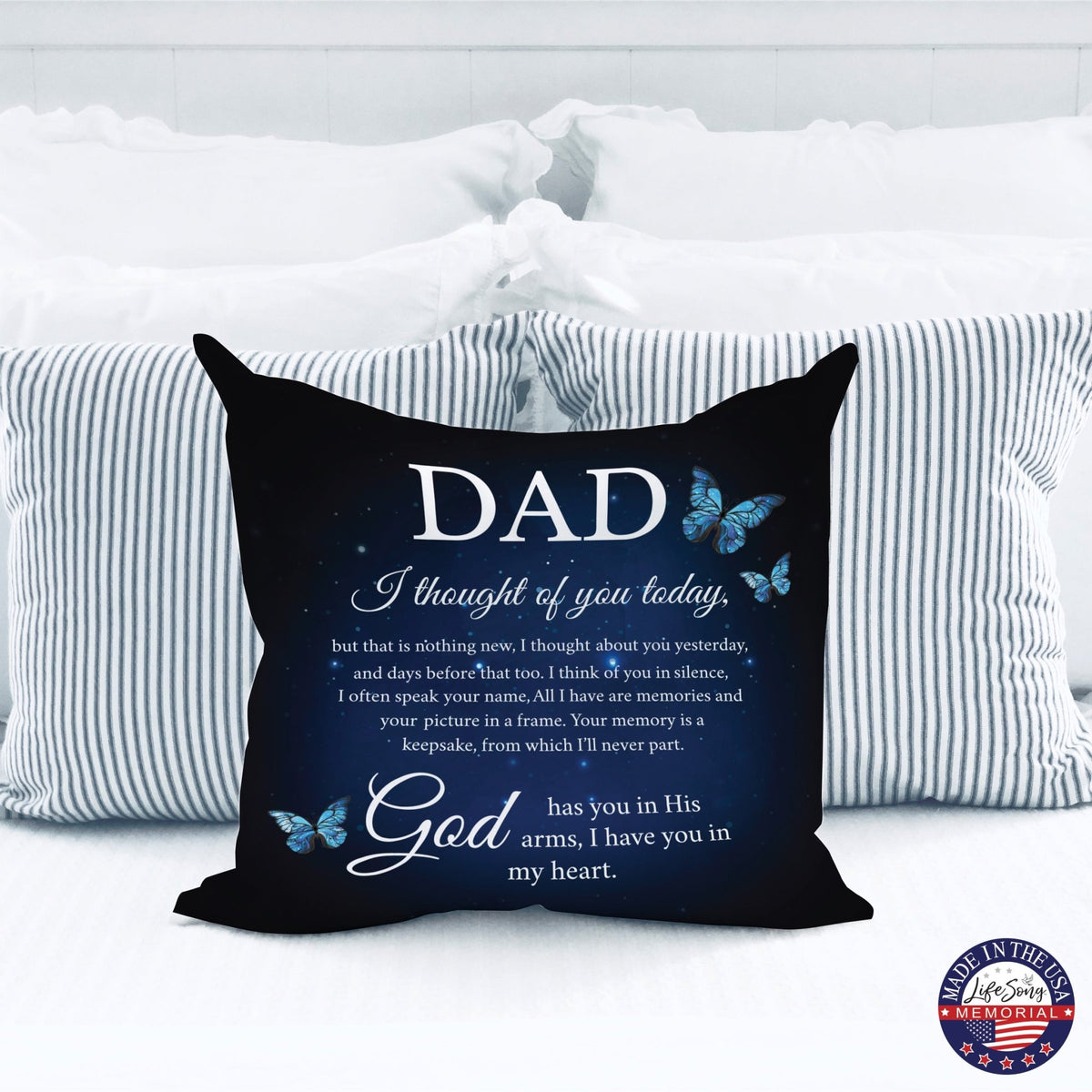 Memorial Sympathy Throw Pillow for Home Décor - LifeSong Milestones