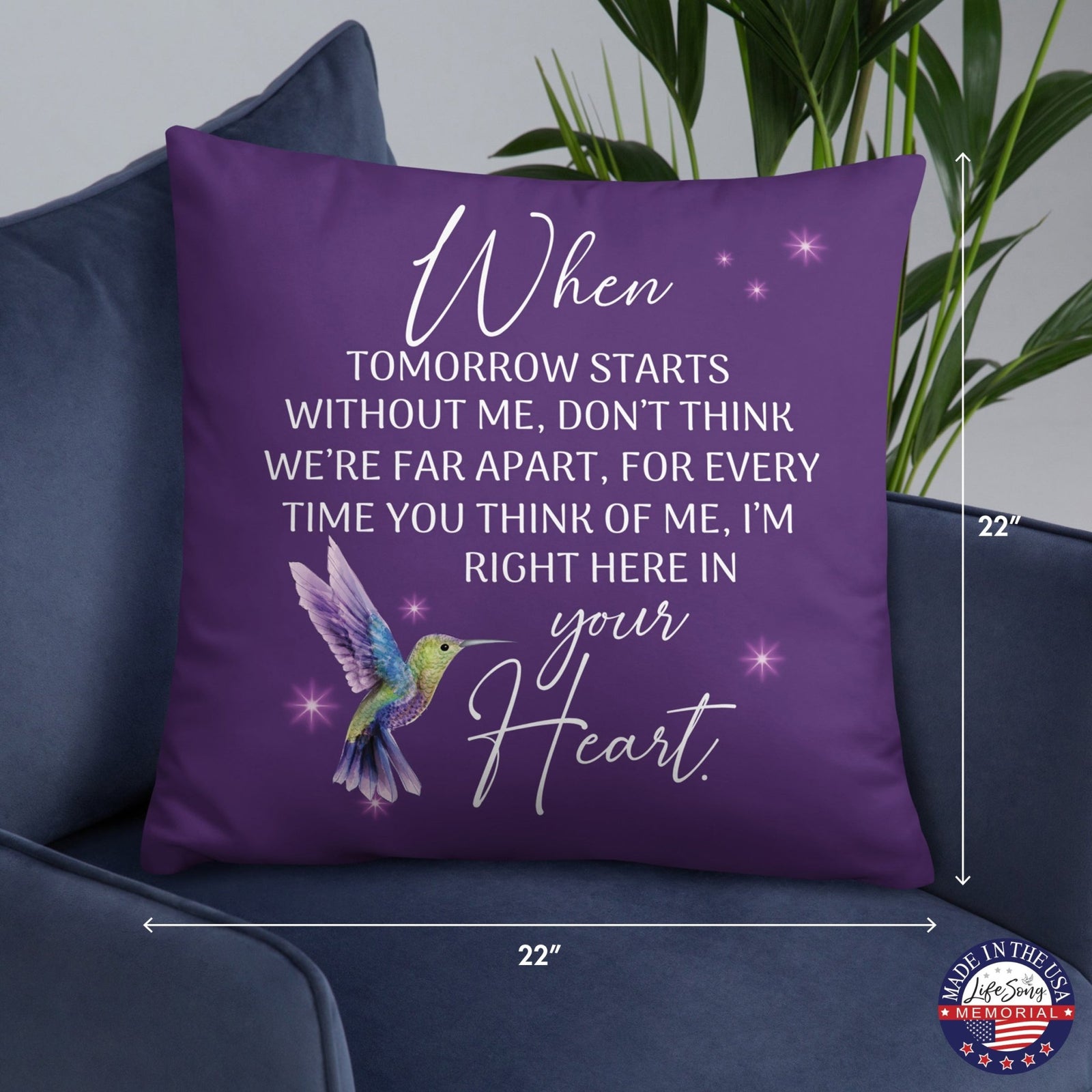 Memorial Sympathy Throw Pillow for Home Décor - LifeSong Milestones