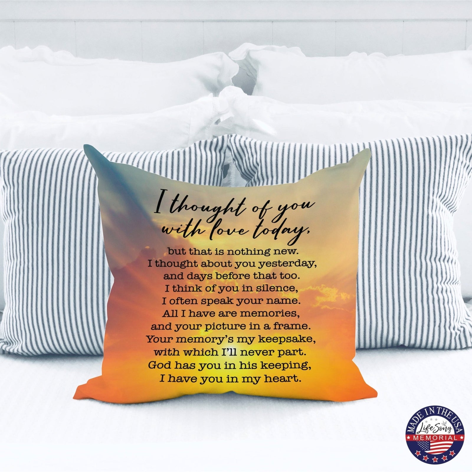 Memorial Sympathy Throw Pillow for Home Décor - LifeSong Milestones