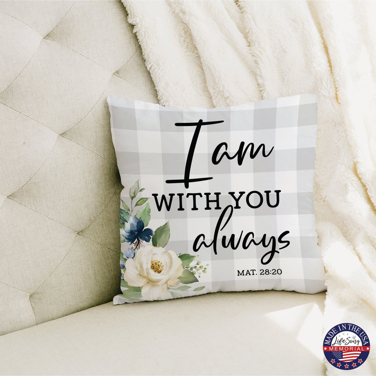 Memorial Sympathy Throw Pillow for Home Décor - LifeSong Milestones