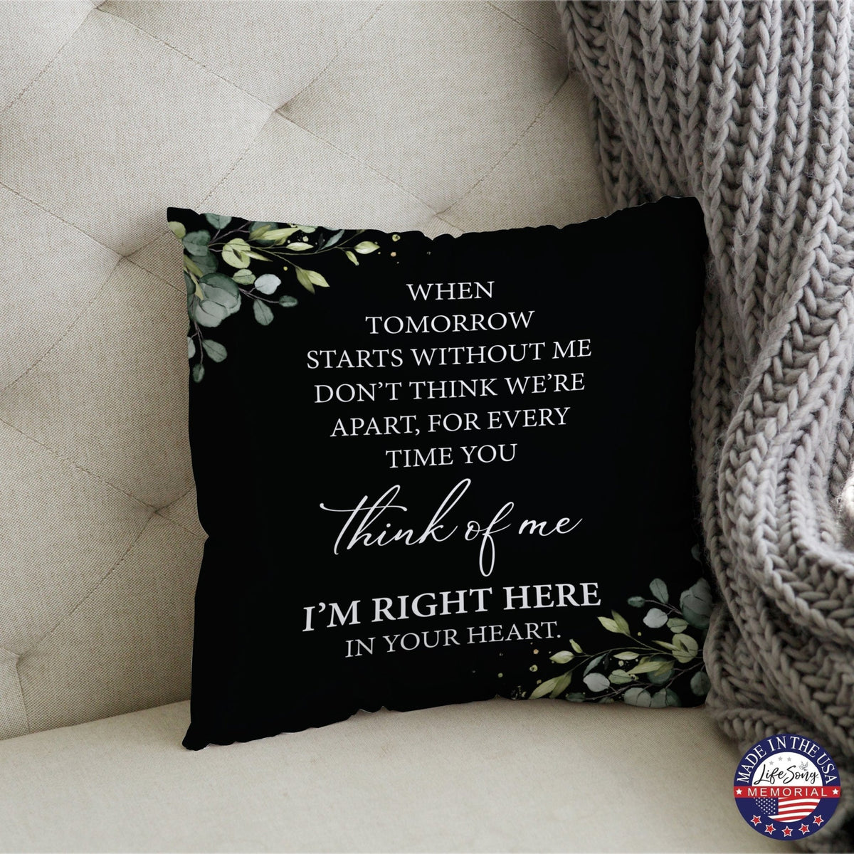 Memorial Sympathy Throw Pillow for Home Décor - LifeSong Milestones