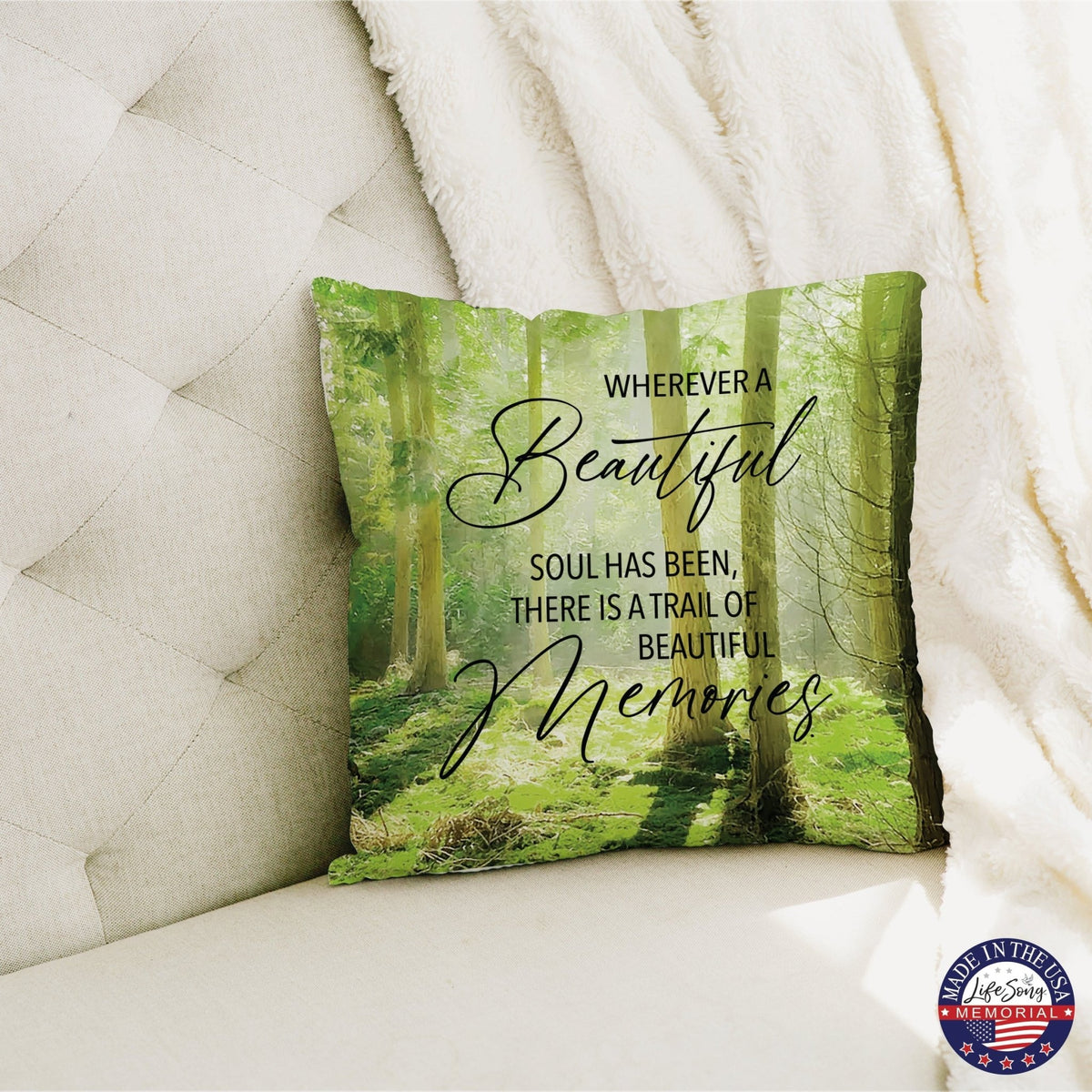 Memorial Sympathy Throw Pillow for Home Décor - LifeSong Milestones