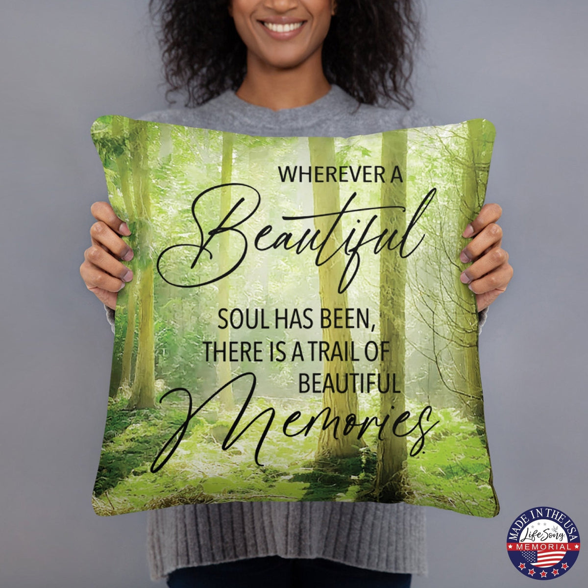 Memorial Sympathy Throw Pillow for Home Décor - LifeSong Milestones