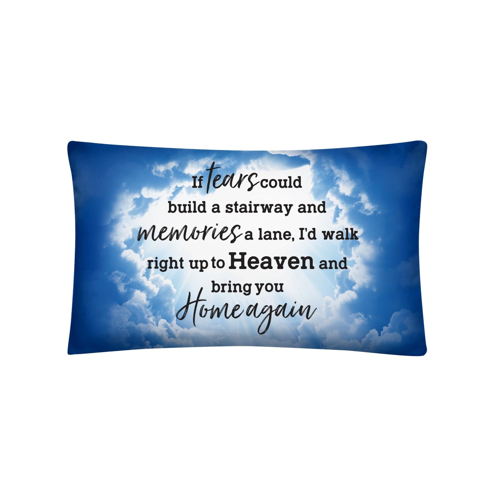 Memorial Sympathy Throw Pillow for Home Décor - If Tears Could Build - LifeSong Milestones