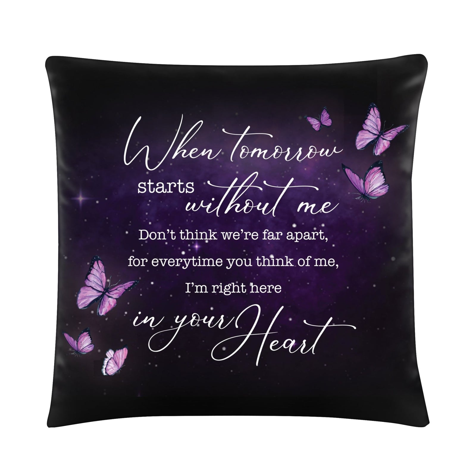 Memorial Sympathy Throw Pillow for Home Décor - When Tomorrow Starts - LifeSong Milestones