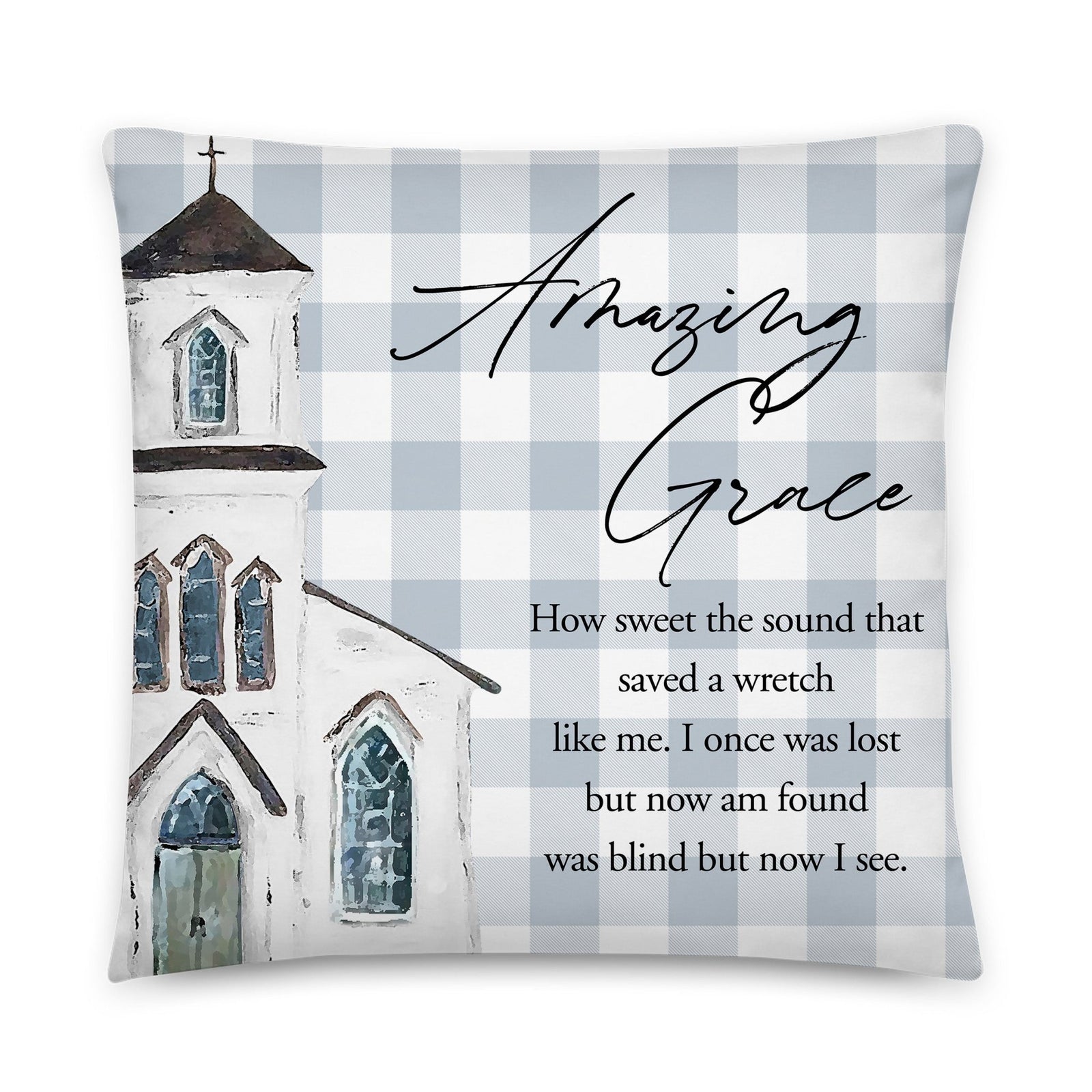 Memorial Themed Cozy Throw Pillow Bereavement Sympathy Gift For the Loss Of A Loved One - Amazing Grace - LifeSong Milestones