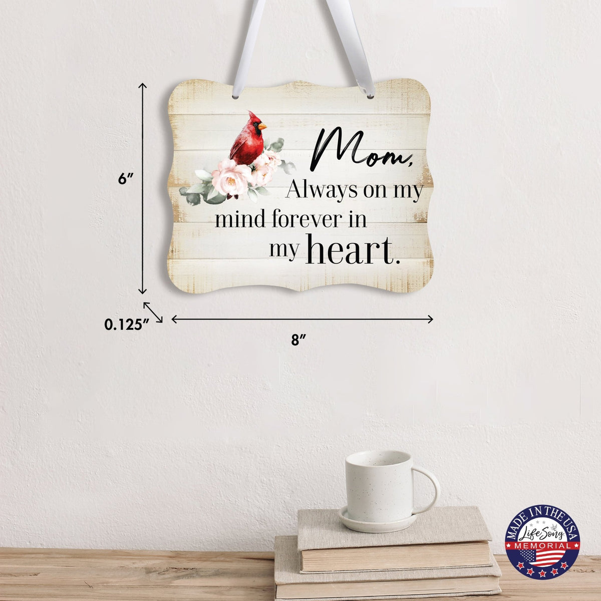 Memorial Wall Hanging Signs for Loss of Loved One - LifeSong Milestones