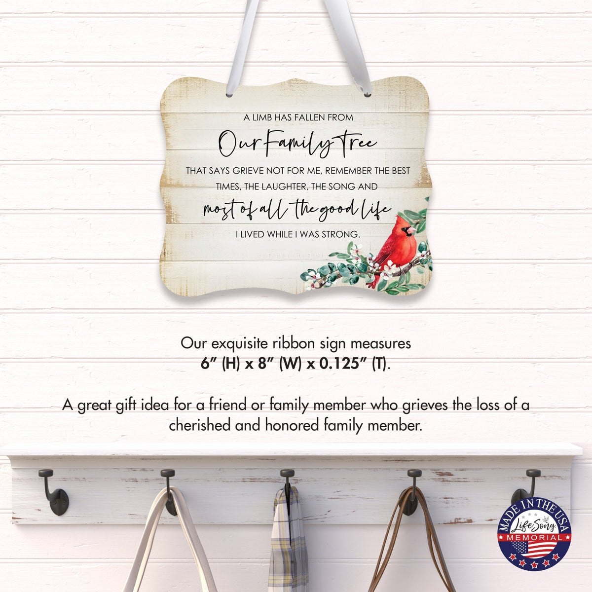Memorial Wall Hanging Signs for Loss of Loved One - LifeSong Milestones
