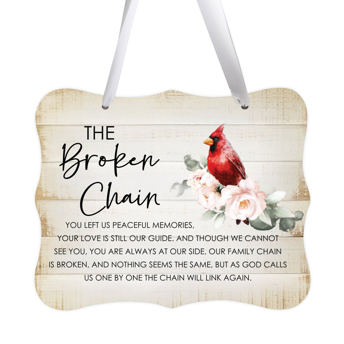 Funeral ribbon sign with a heartfelt message – a meaningful memorial tribute.