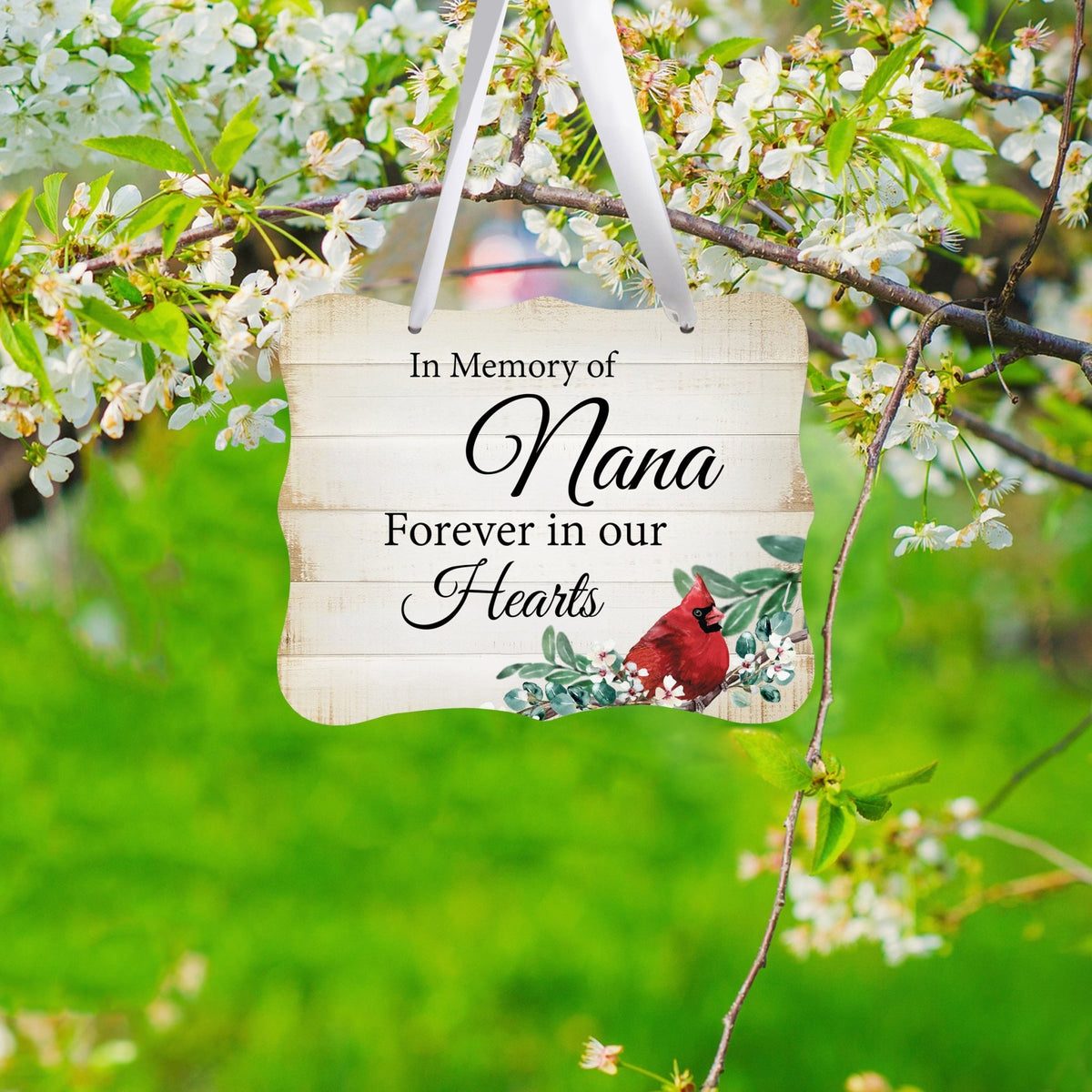 Funeral ribbon sign with a heartfelt message – a meaningful memorial tribute.