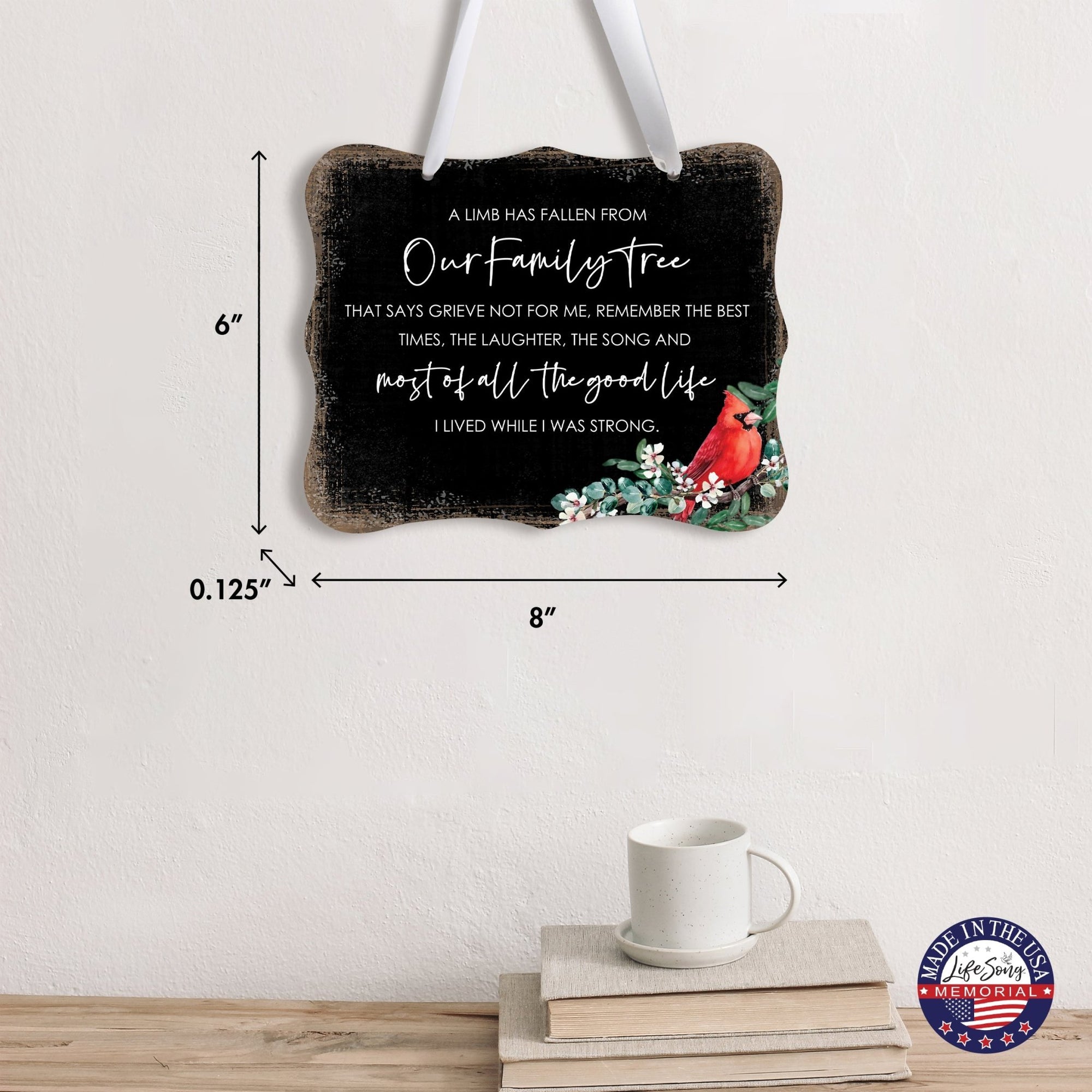 Memorial Wall Hanging Signs for Loss of Loved One - LifeSong Milestones